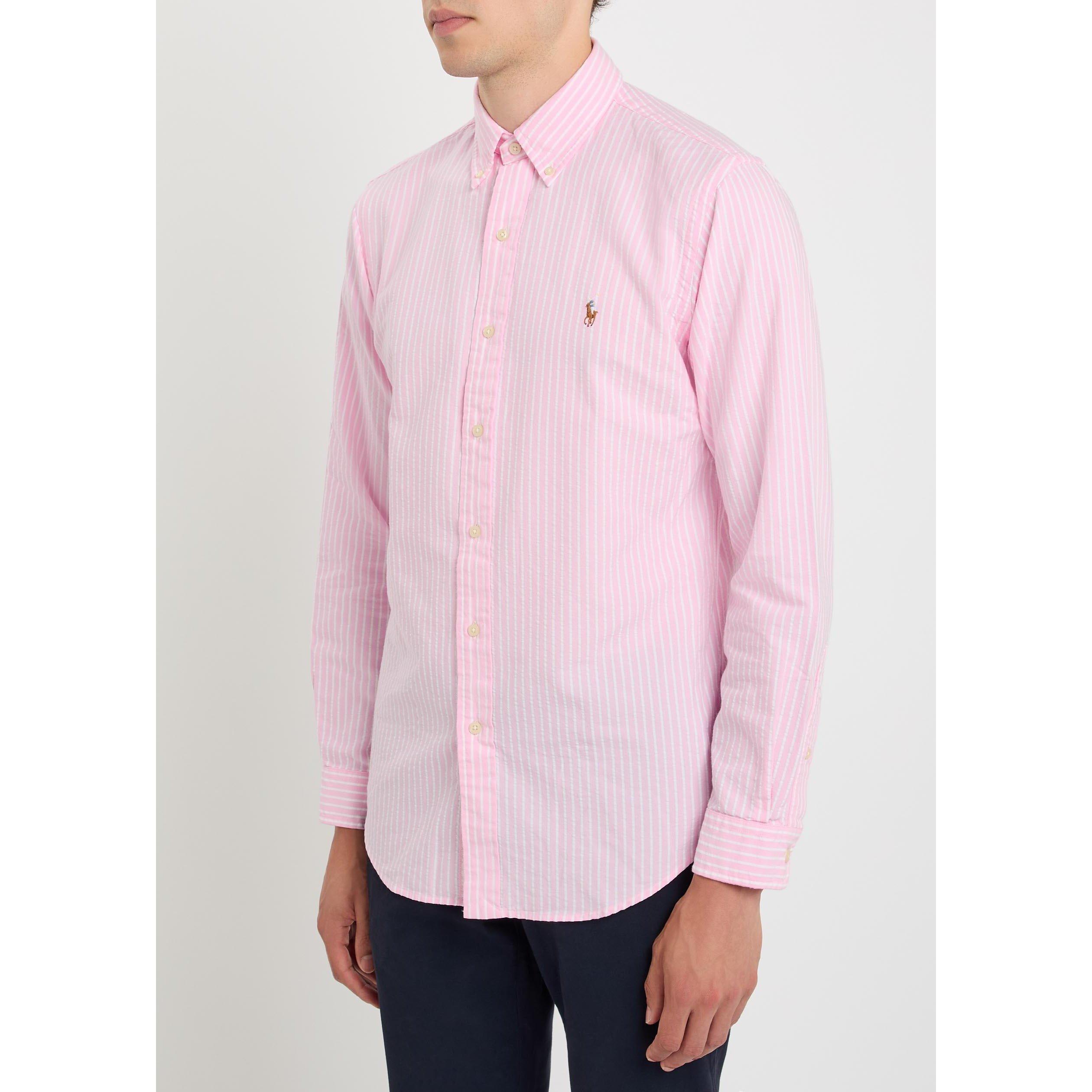 PINK AND OTHER - Polo Ralph Lauren - Men's Striped Long-Sleeve Cotton Shirt - 2