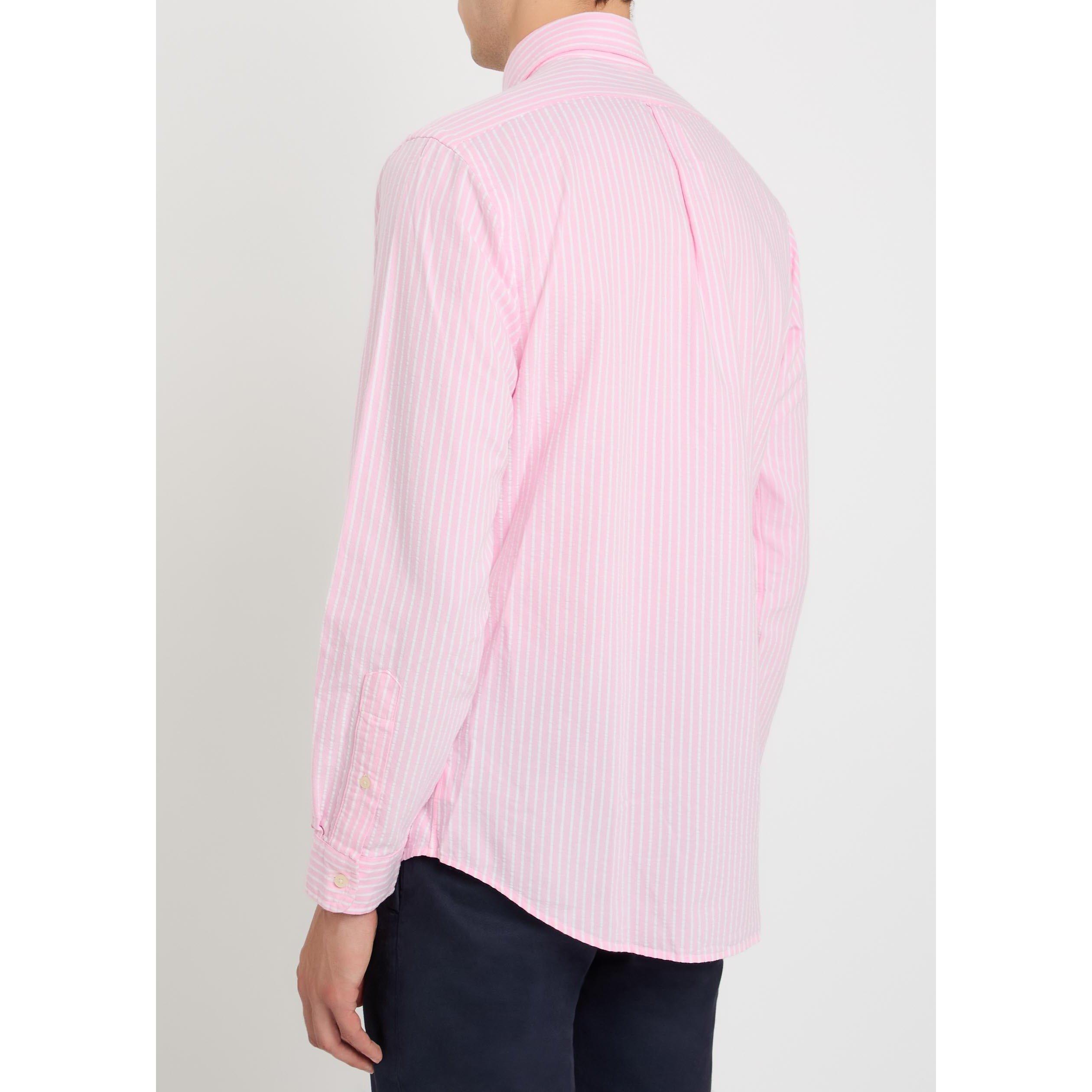 PINK AND OTHER - Polo Ralph Lauren - Men's Striped Long-Sleeve Cotton Shirt - 3