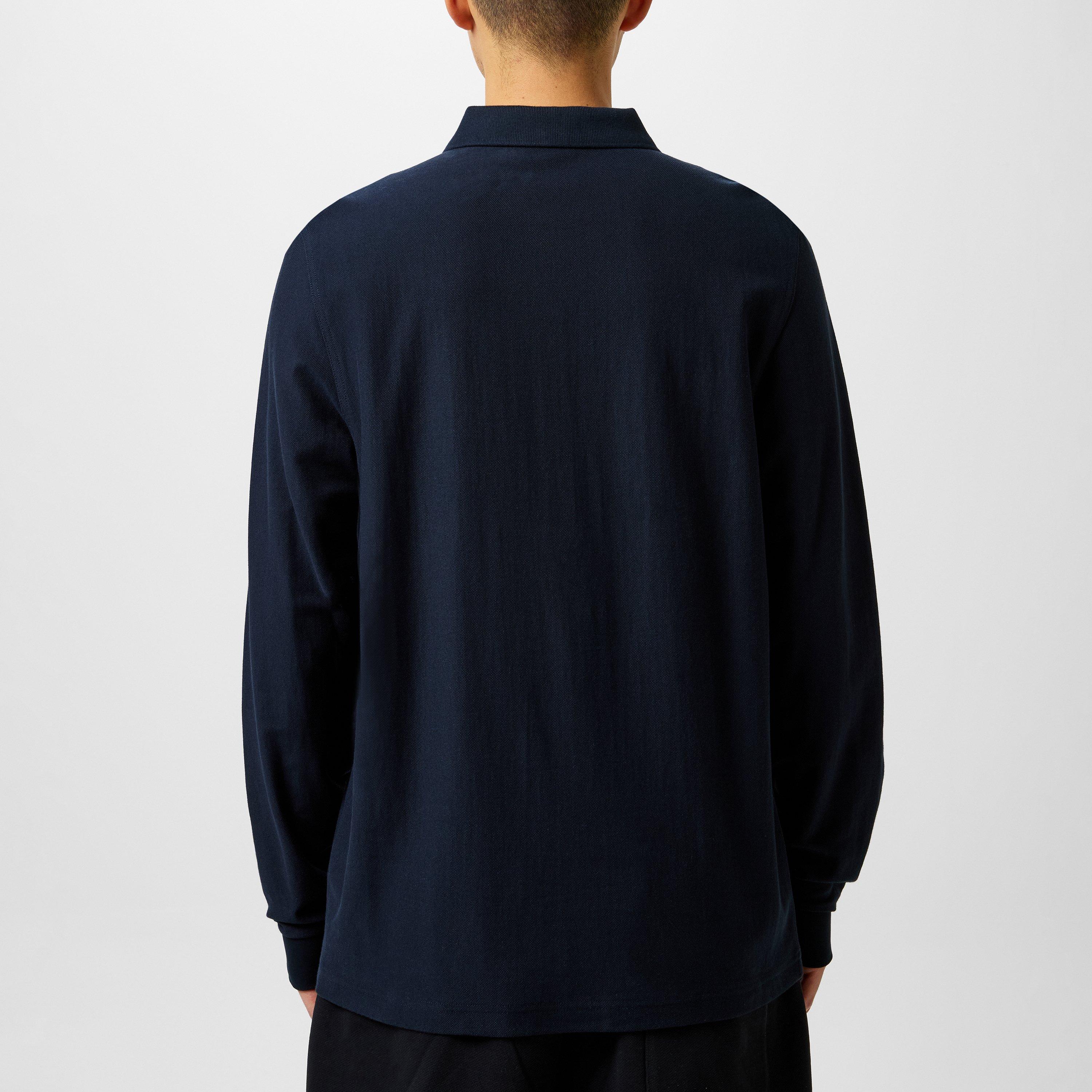 Navy 608 - Fred Perry - Men's Stripe Logo Long-Sleeve Polo Shirt - 4