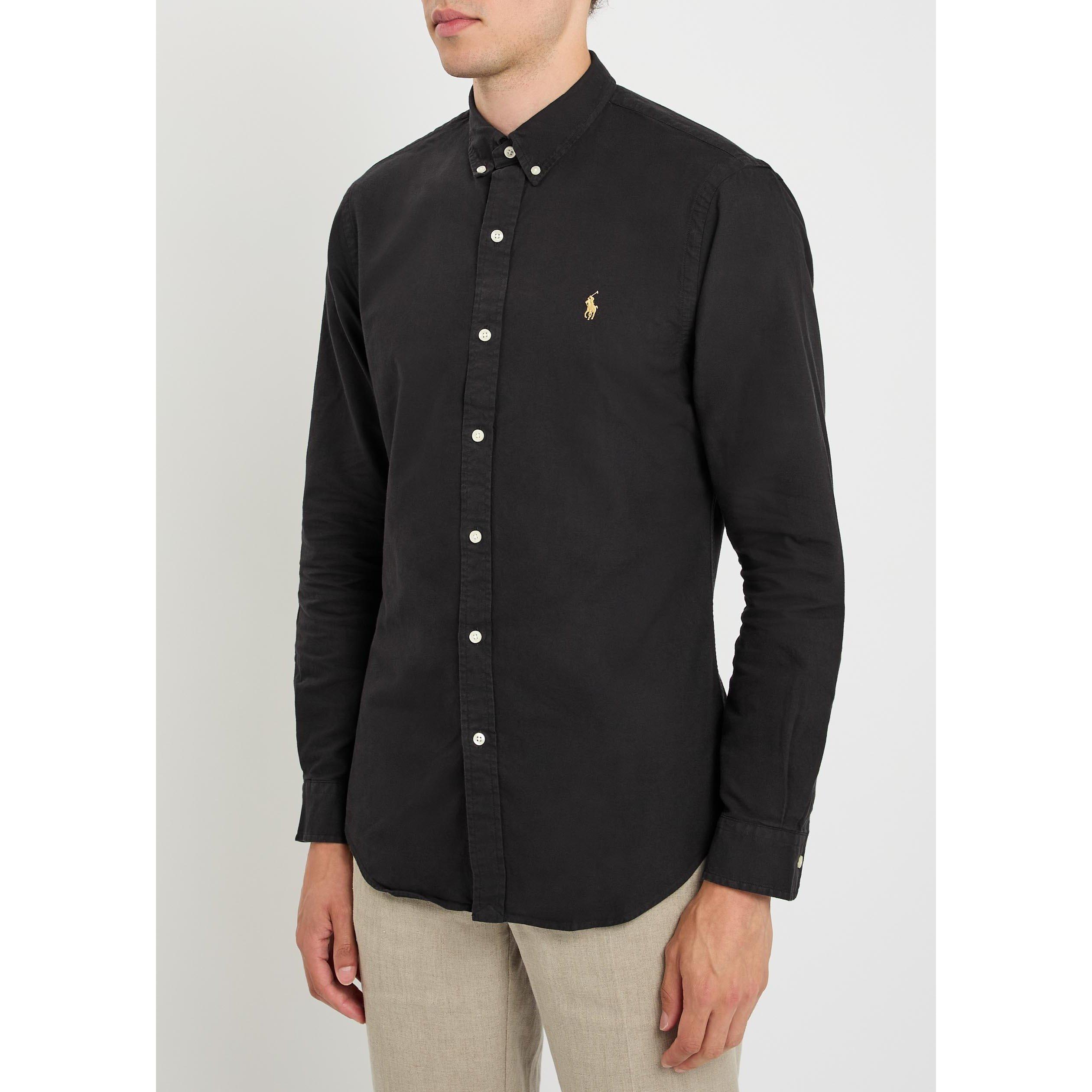 BLACK AND OTHER - Polo Ralph Lauren - Men's Long-Sleeve Cotton Slim-Fit Oxford Shirt - 2