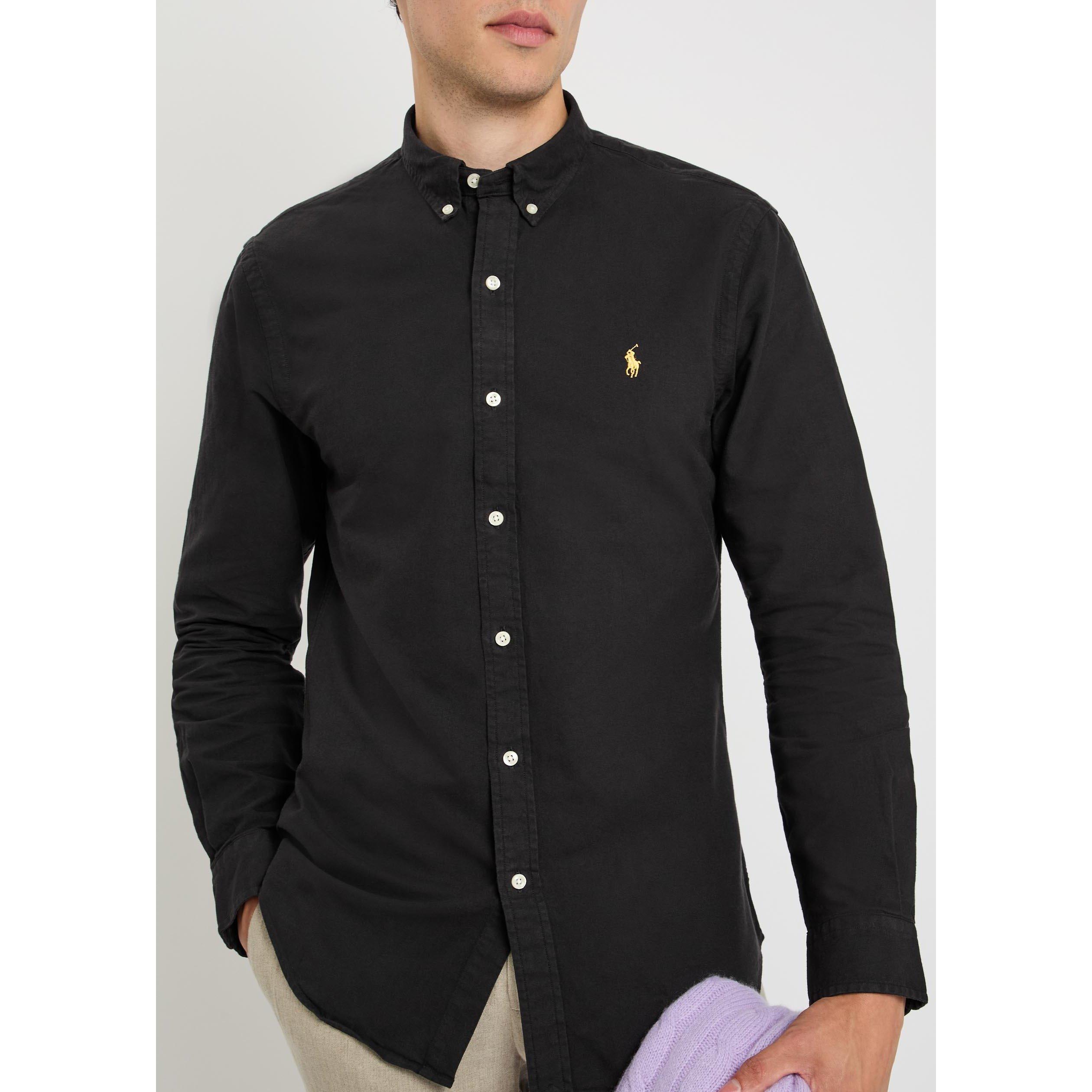 BLACK AND OTHER - Polo Ralph Lauren - Men's Long-Sleeve Cotton Slim-Fit Oxford Shirt - 4
