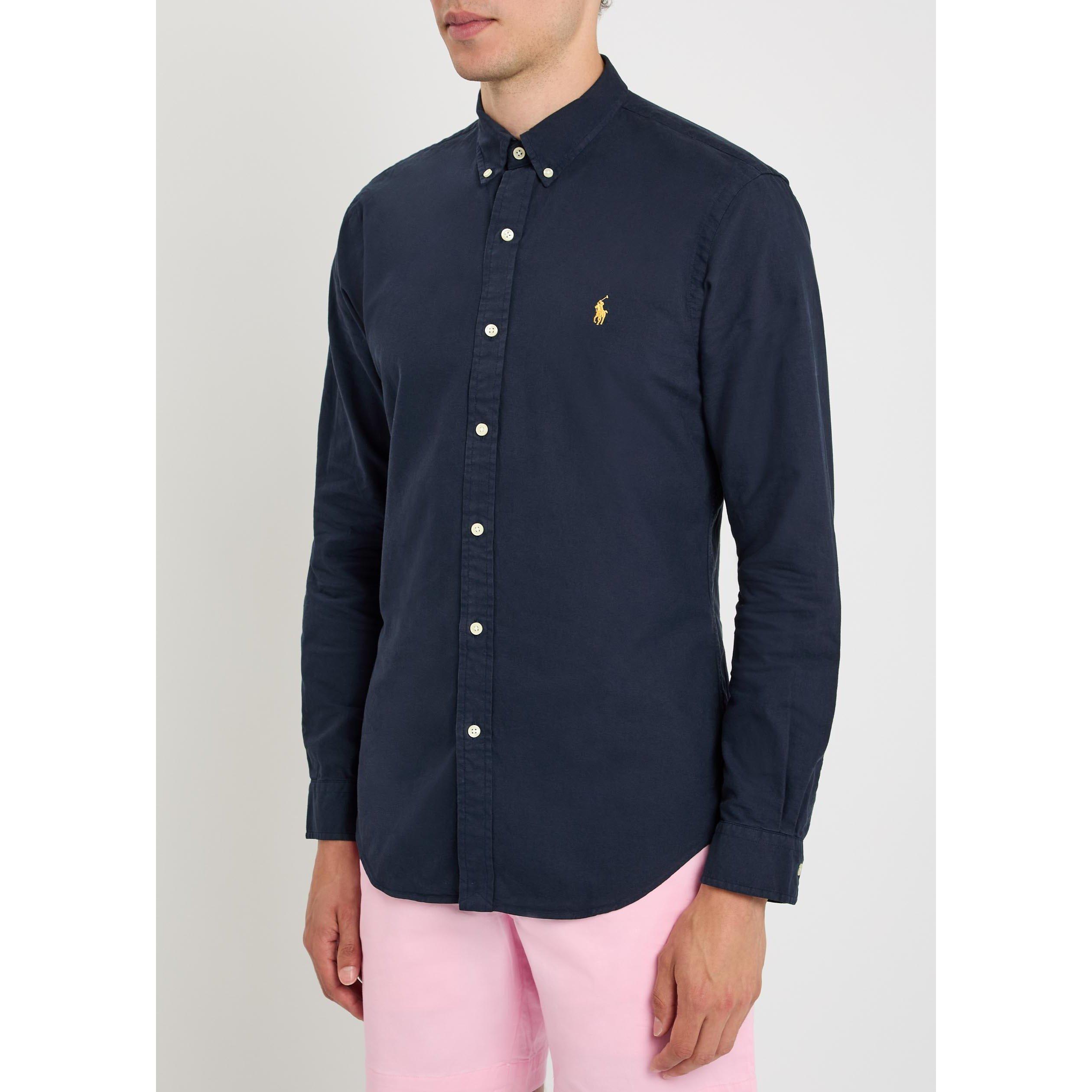 NAVY AND OTHER - Polo Ralph Lauren - Men's Cotton Long-Sleeve Slim-Fit Shirt - 2