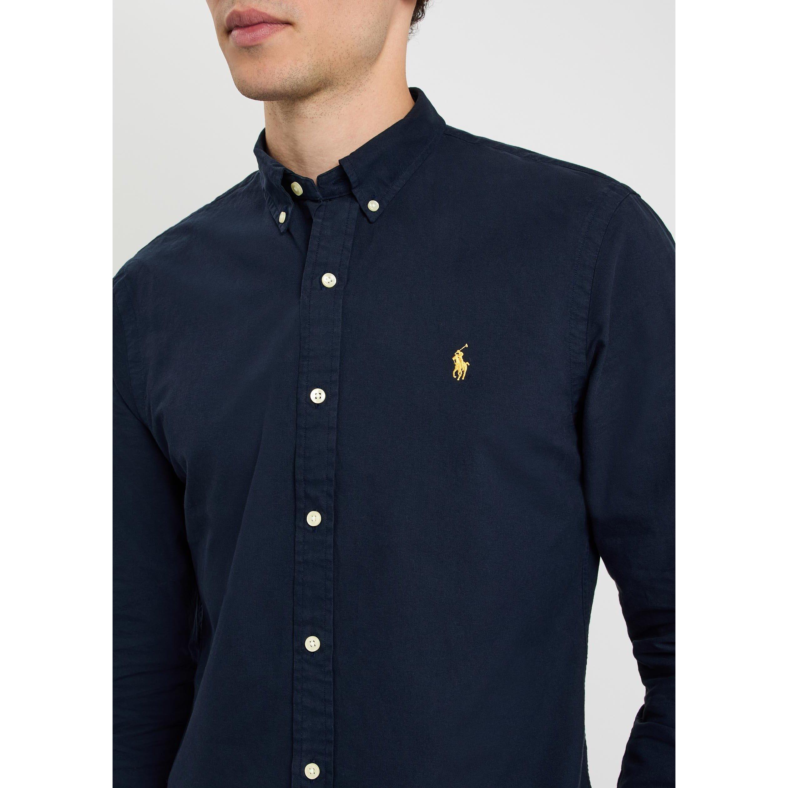 NAVY AND OTHER - Polo Ralph Lauren - Men's Cotton Long-Sleeve Slim-Fit Shirt - 4