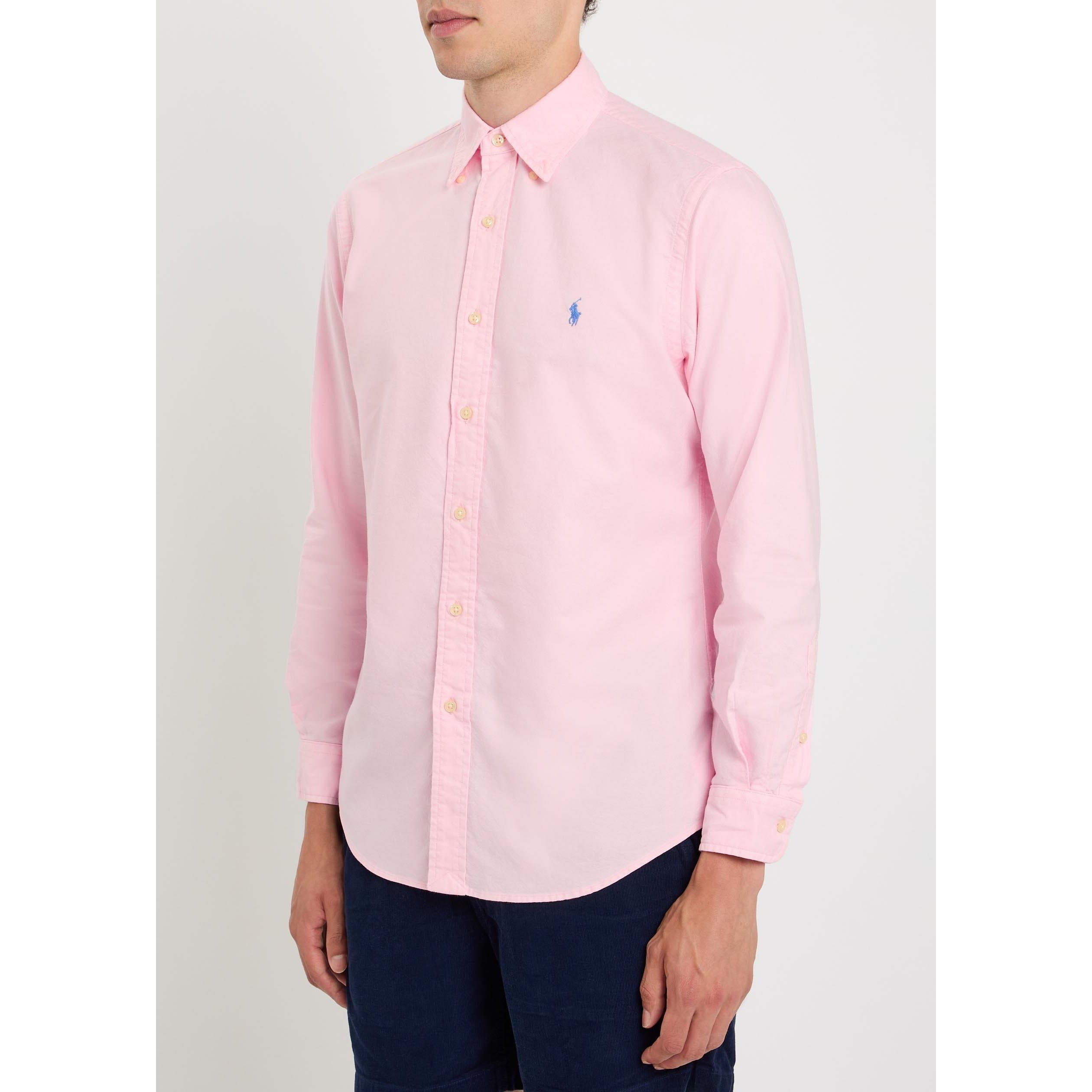 PINK - Polo Ralph Lauren - Men's Long-Sleeve Cotton Shirt - 2