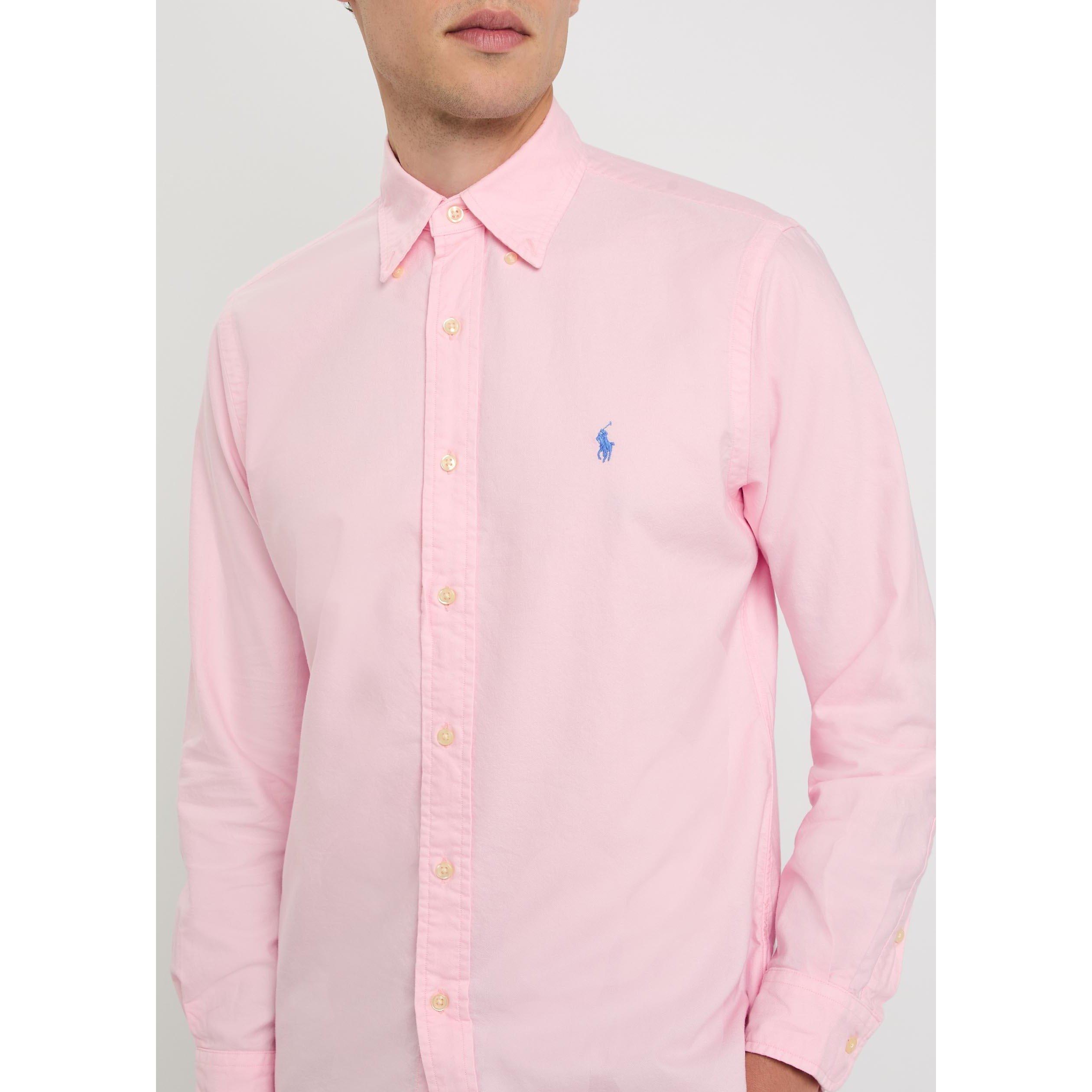 PINK - Polo Ralph Lauren - Men's Long-Sleeve Cotton Shirt - 4