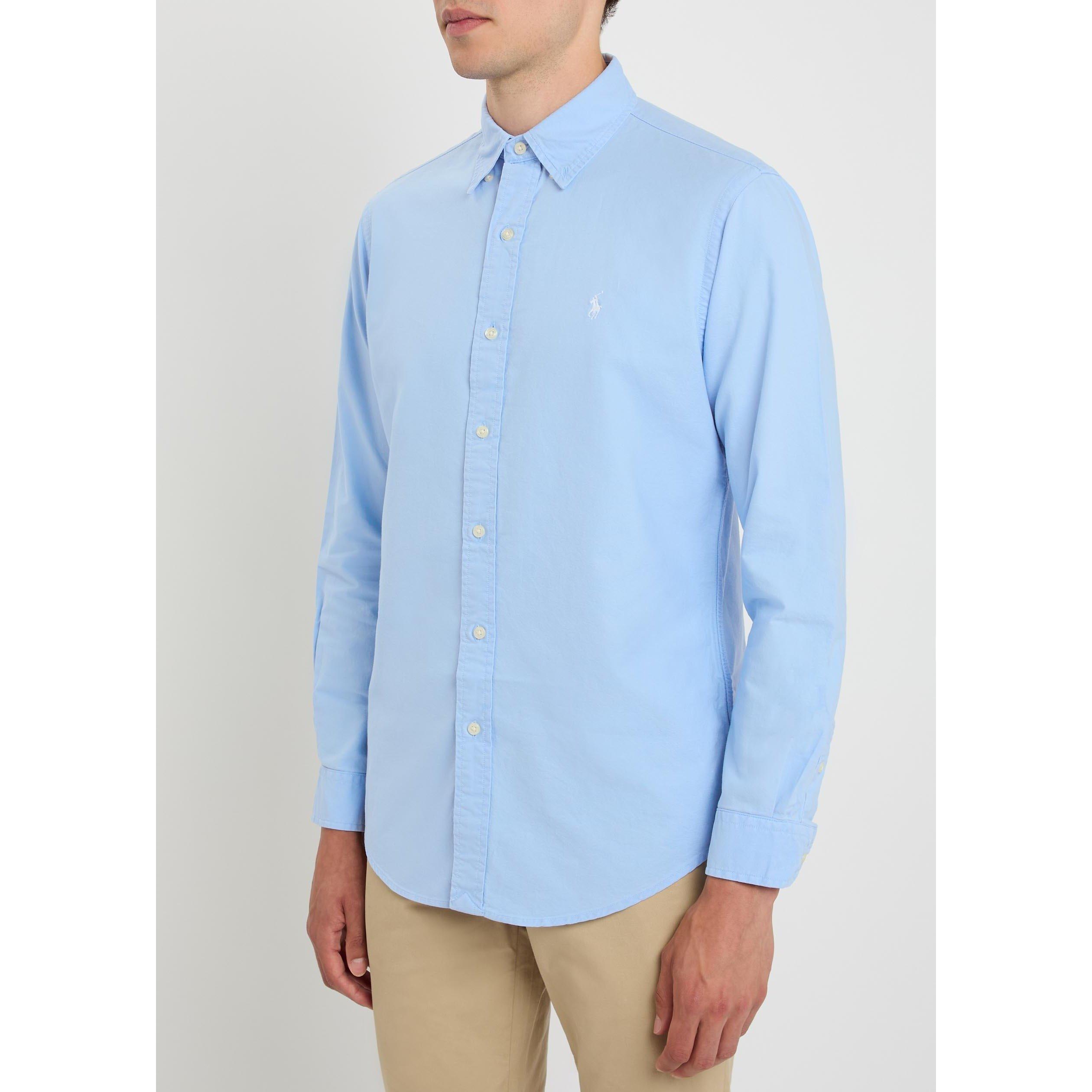 BLUE AND OTHER - Polo Ralph Lauren - Men's Long-Sleeve Cotton Oxford Shirt - 2