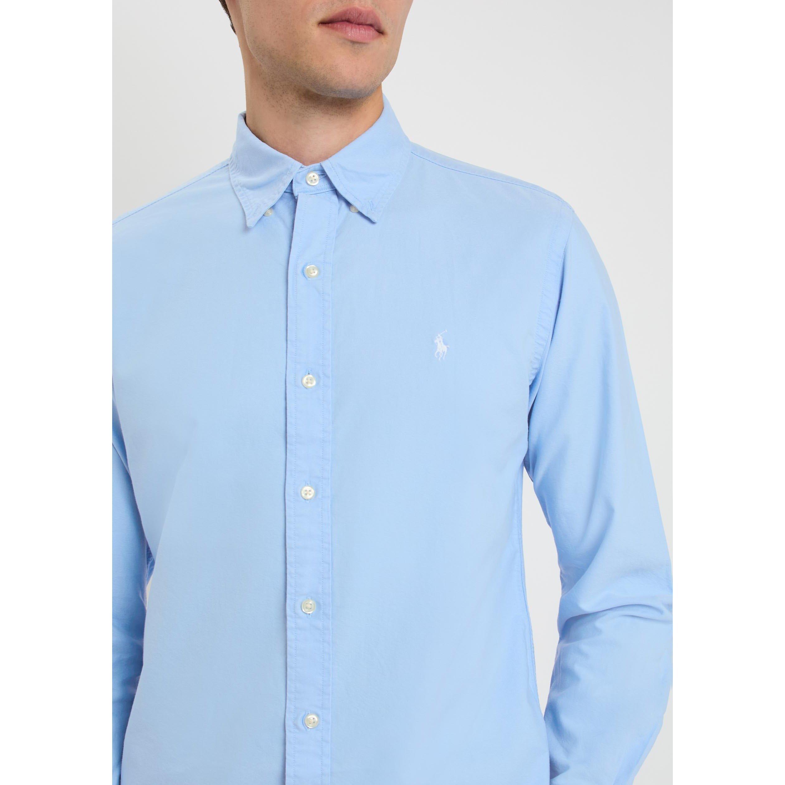 BLUE AND OTHER - Polo Ralph Lauren - Men's Long-Sleeve Cotton Oxford Shirt - 4