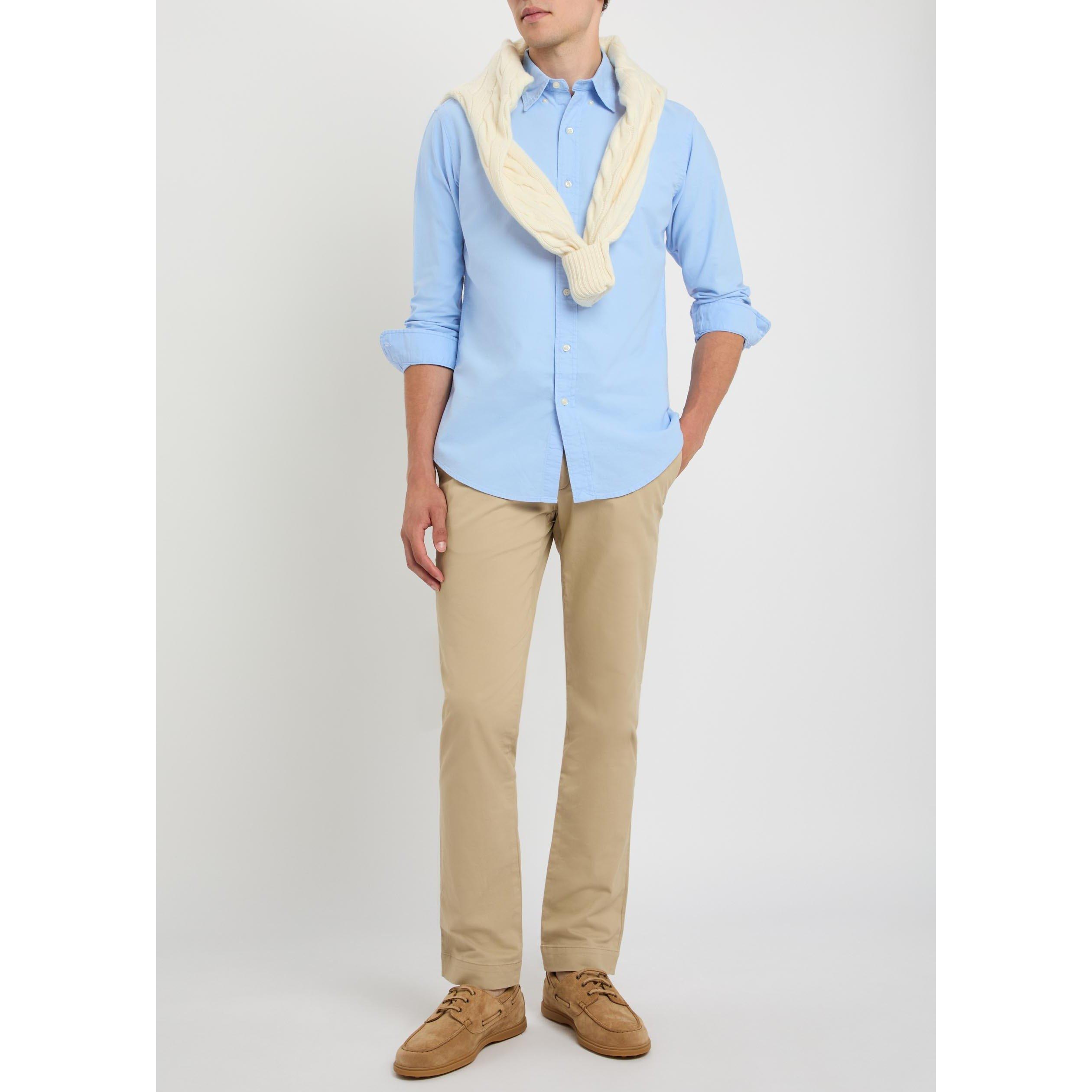BLUE AND OTHER - Polo Ralph Lauren - Men's Long-Sleeve Cotton Oxford Shirt - 5