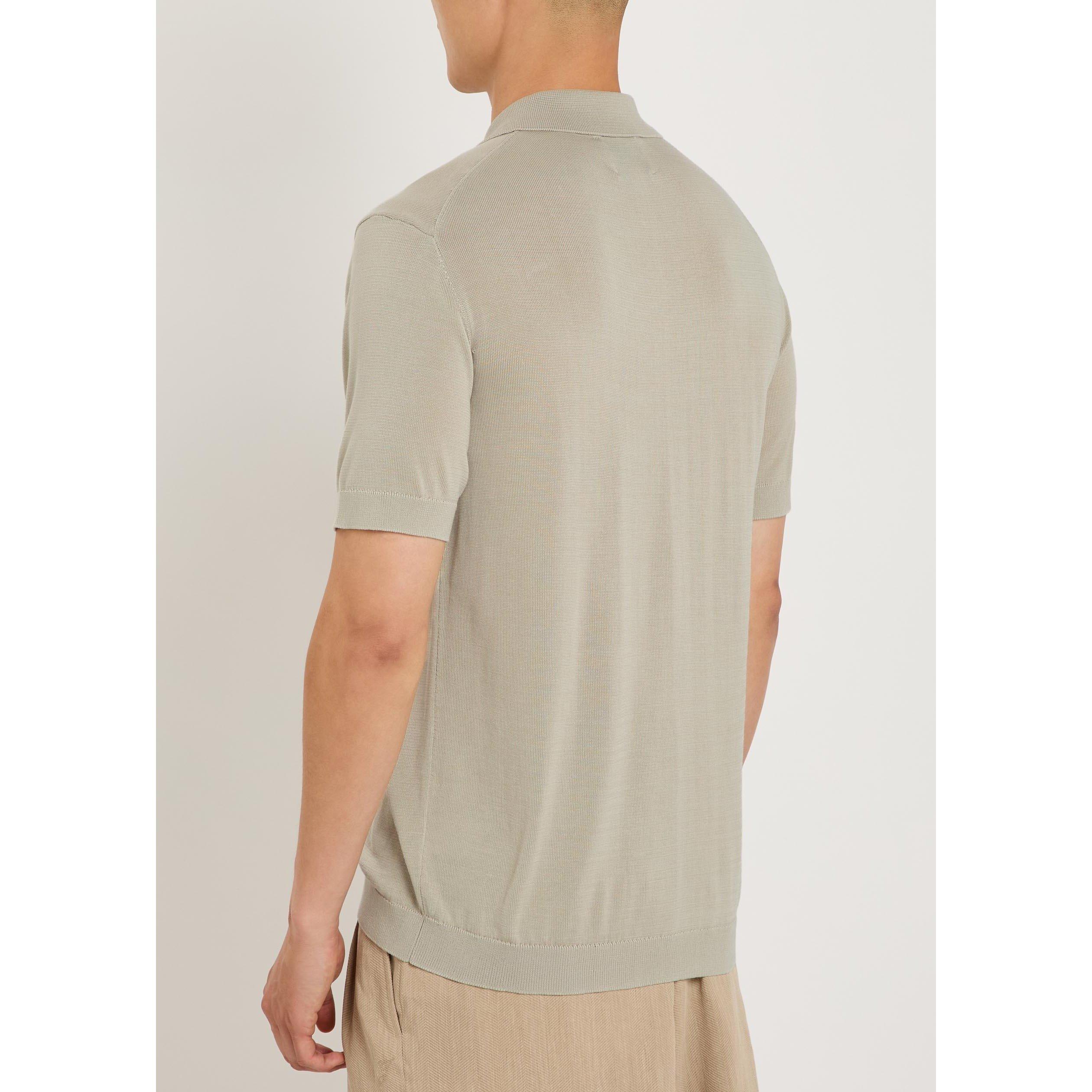 CREAM - Raith - Men's Pedro Tencel Knit Short-Sleeve Shirt - 3