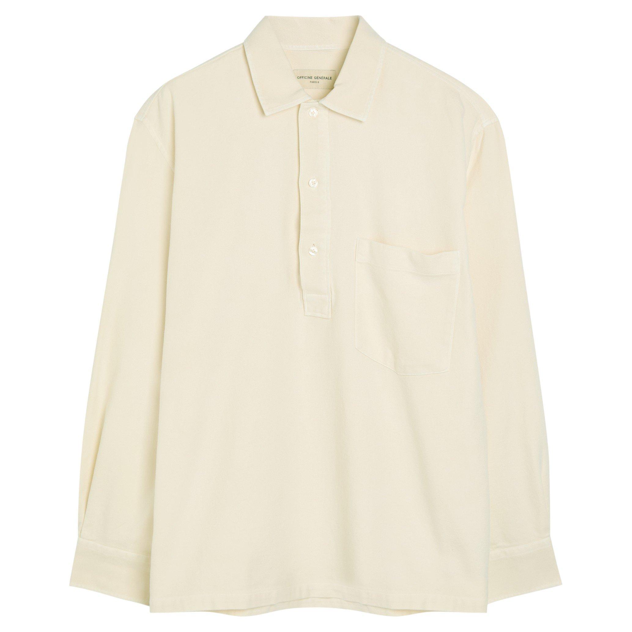 CREAM - Officine Generale - OG JORDY TWILL SHIRT LS