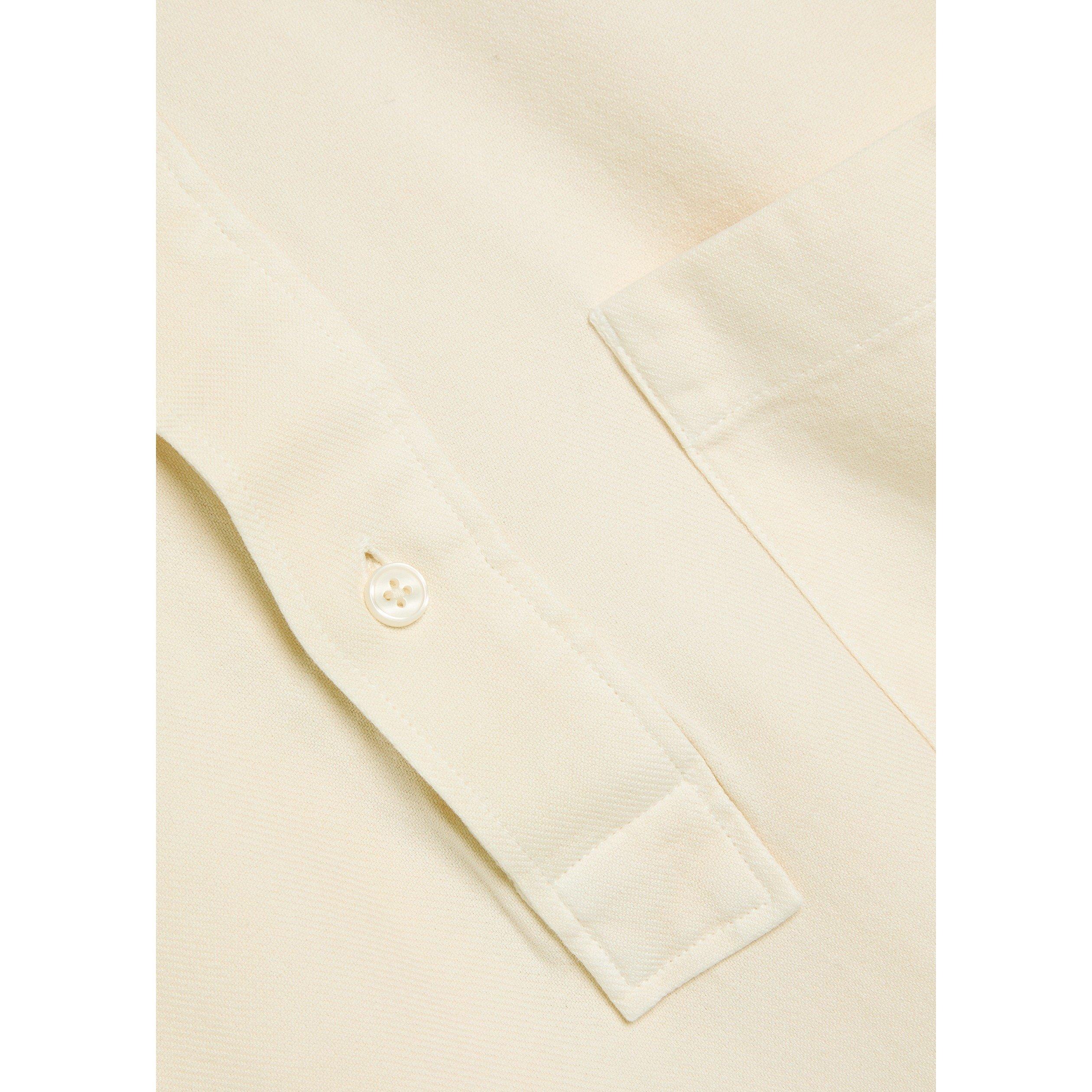 CREAM - Officine Generale - Men's Jordy Cotton Twill Long-Sleeve Plain Shirt - 4