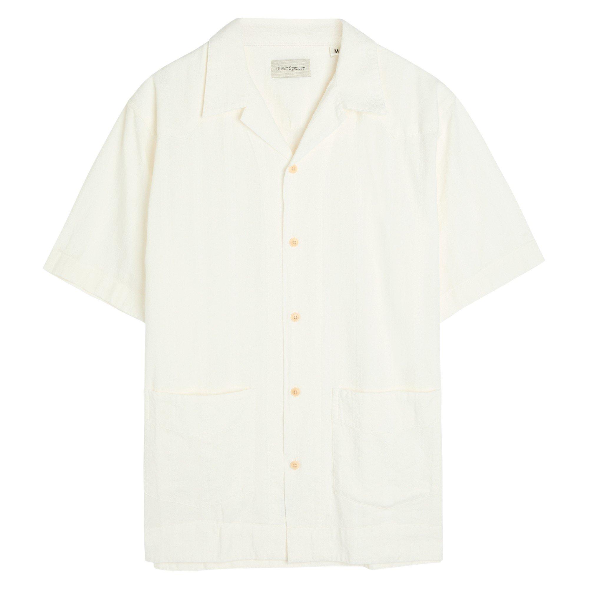 Oliver Spencer OS LOW POCKET SS SHIRT WHT