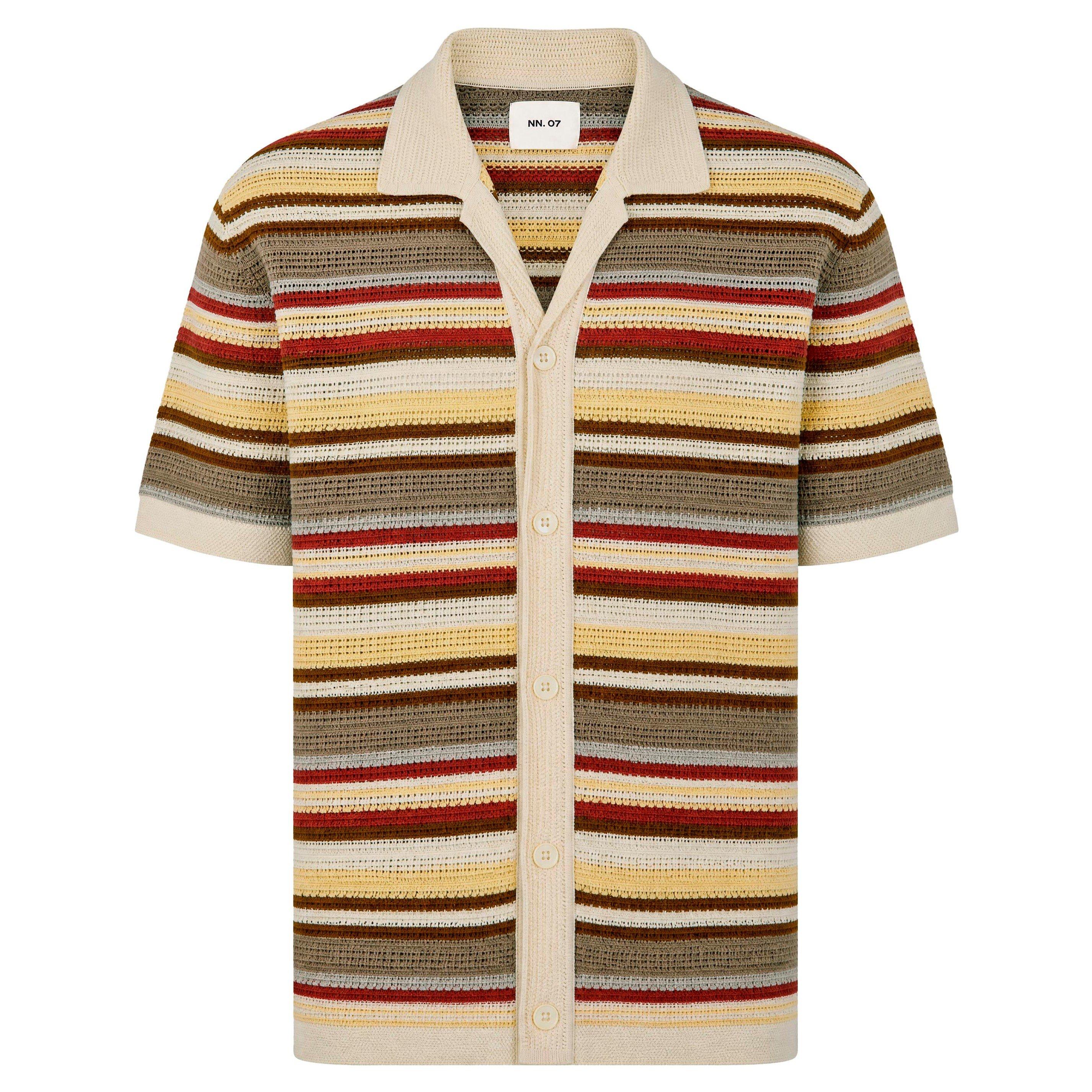 MULTICOLOURED 1 - NN07 - NN07 LARS KNIT SHIRT SS