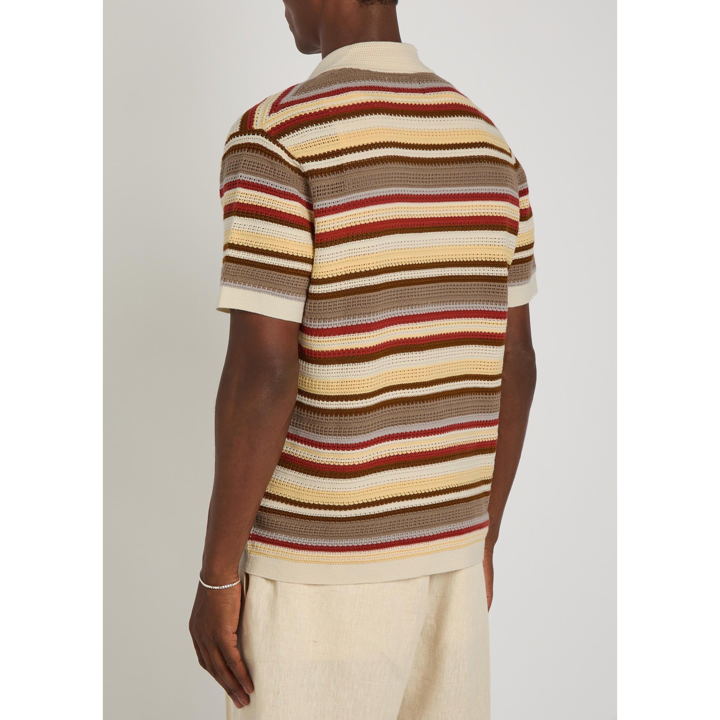 MULTICOLOURED 1 - NN07 - Men's Lars Striped Cotton Short-Sleeve Shirt - 3