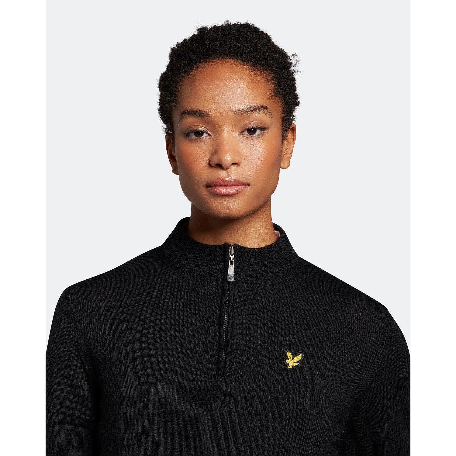 Jet Black - Lyle and Scott - Men's quarter Zip Fleece - 2