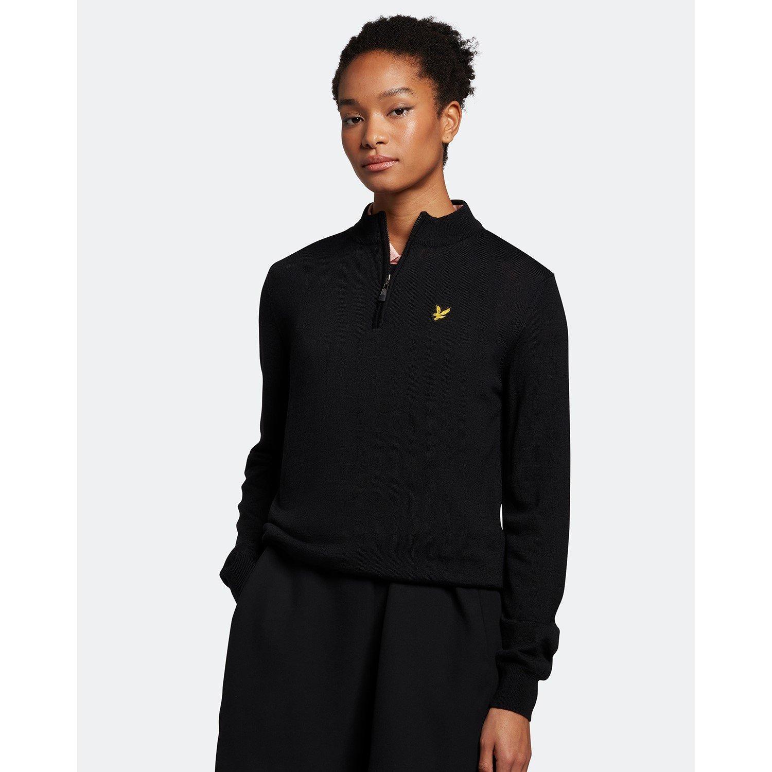 Jet Black - Lyle and Scott - Men's quarter Zip Fleece - 5