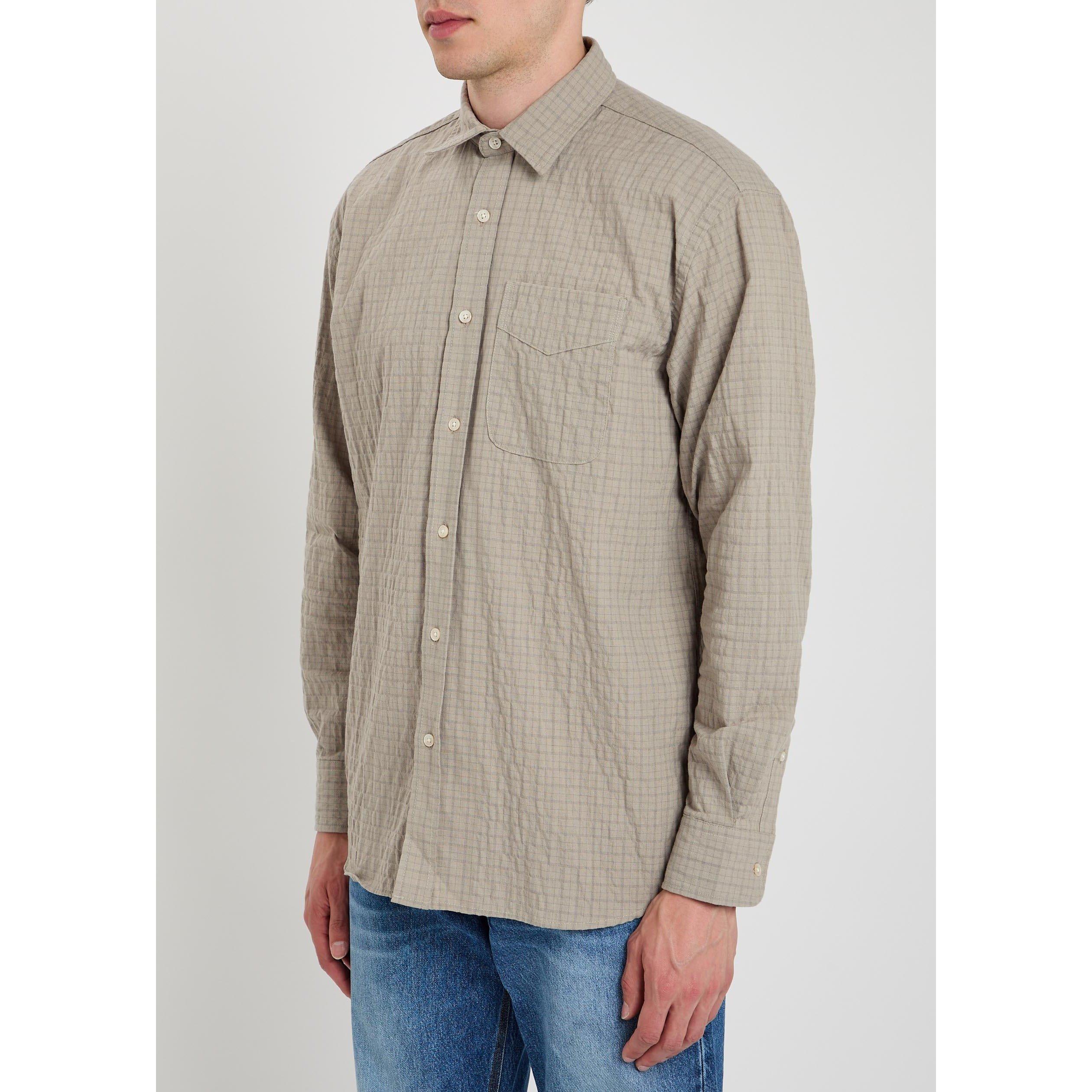 KHAKI - Foret - FORET MICRO CHECK SHIRT LS - 2