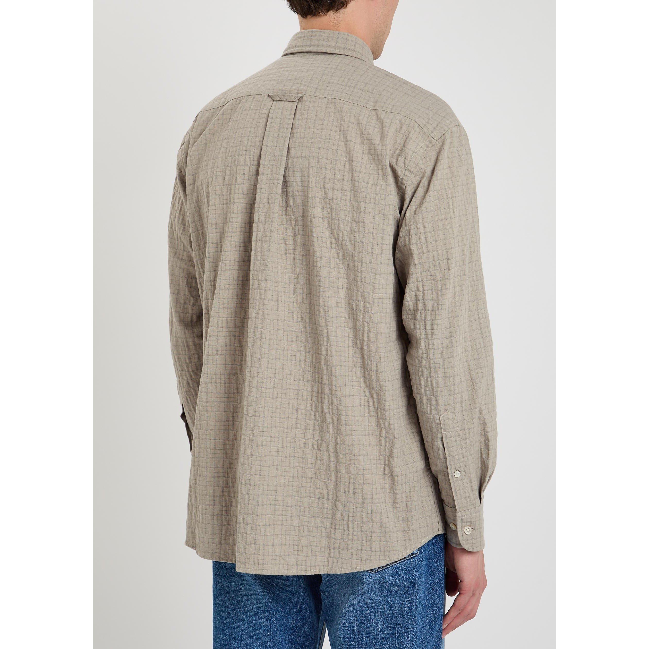 KHAKI - Foret - FORET MICRO CHECK SHIRT LS - 3