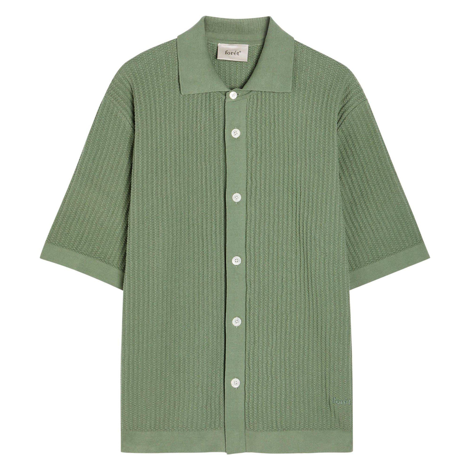 GREEN - Foret - FORET BARROW KNIT SHIRT SS