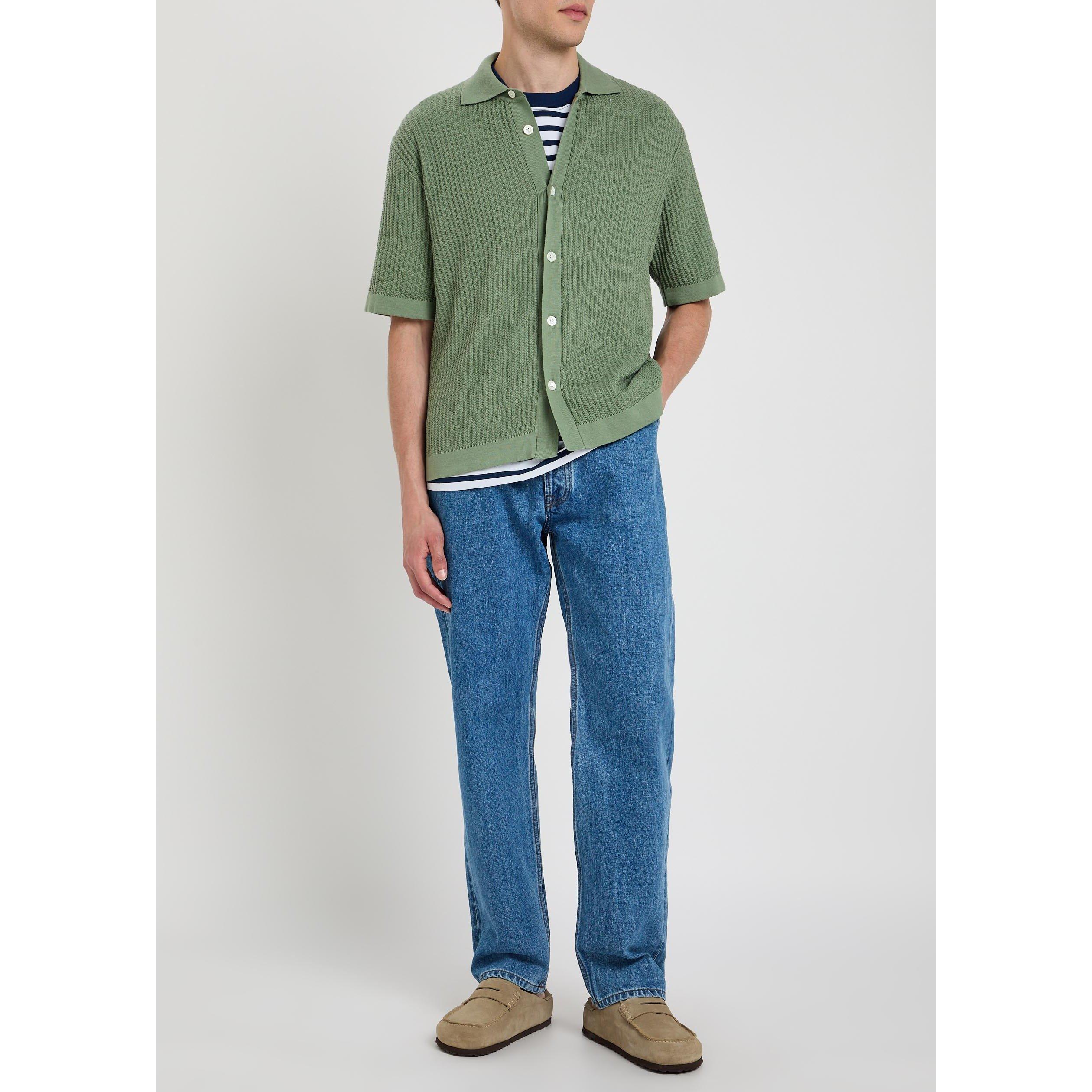 GREEN - Foret - FORET BARROW KNIT SHIRT SS - 5