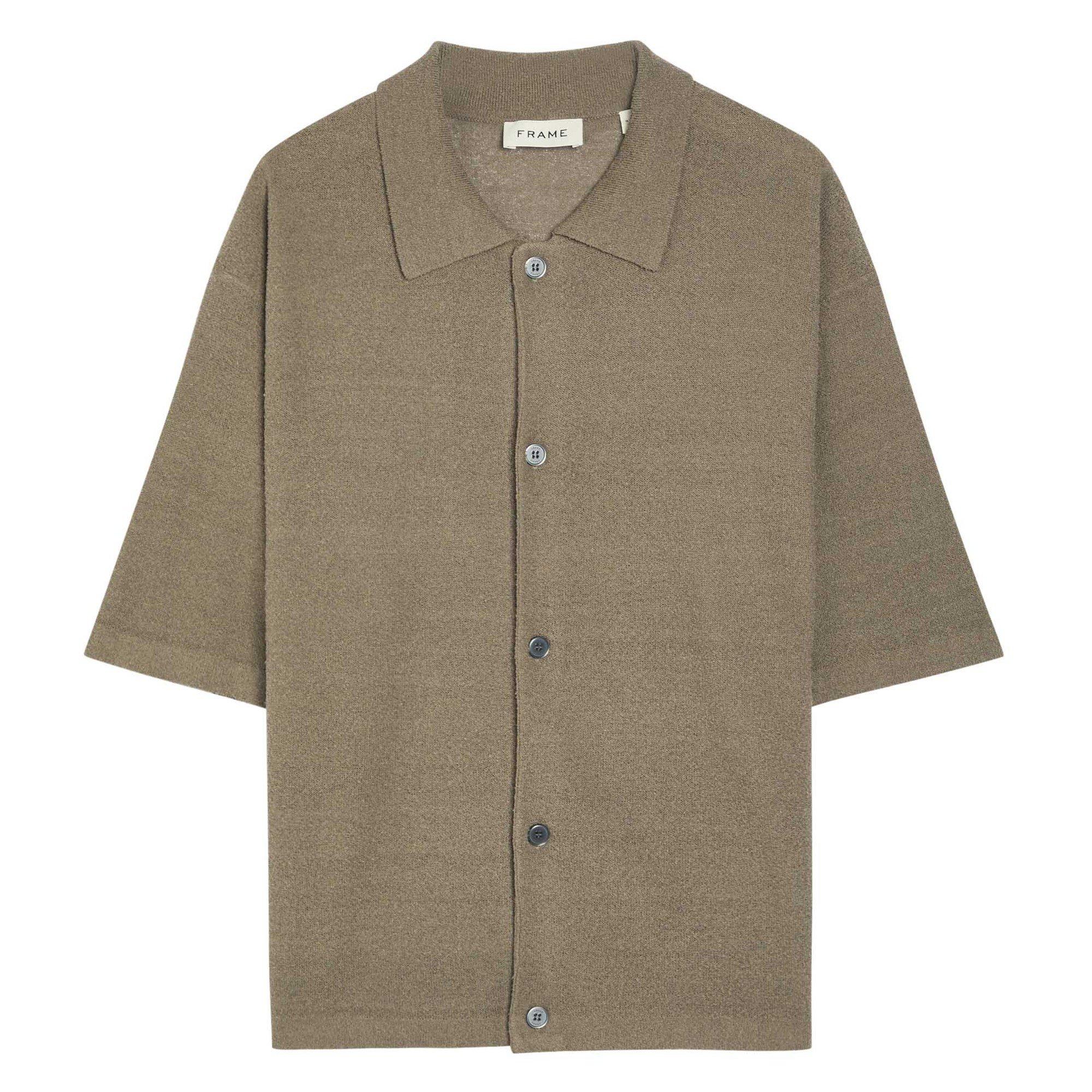 KHAKI - Frame - FRAME SILK CARDIGAN SHIRT SS - 1
