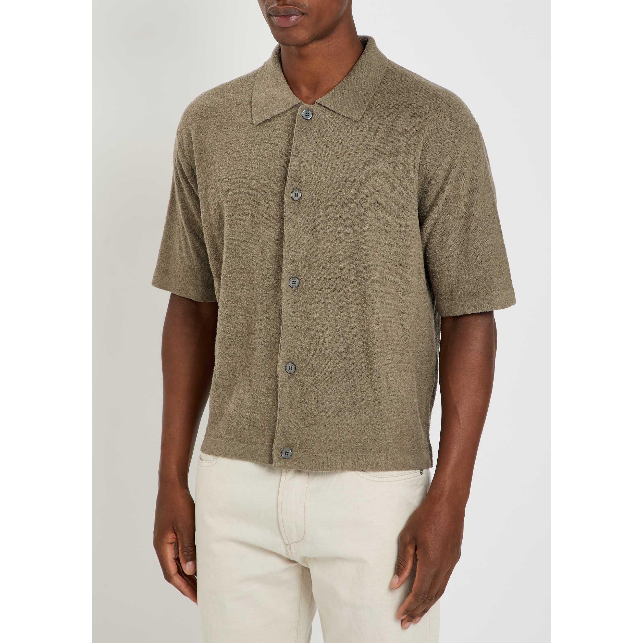 KHAKI - Frame - FRAME SILK CARDIGAN SHIRT SS - 2