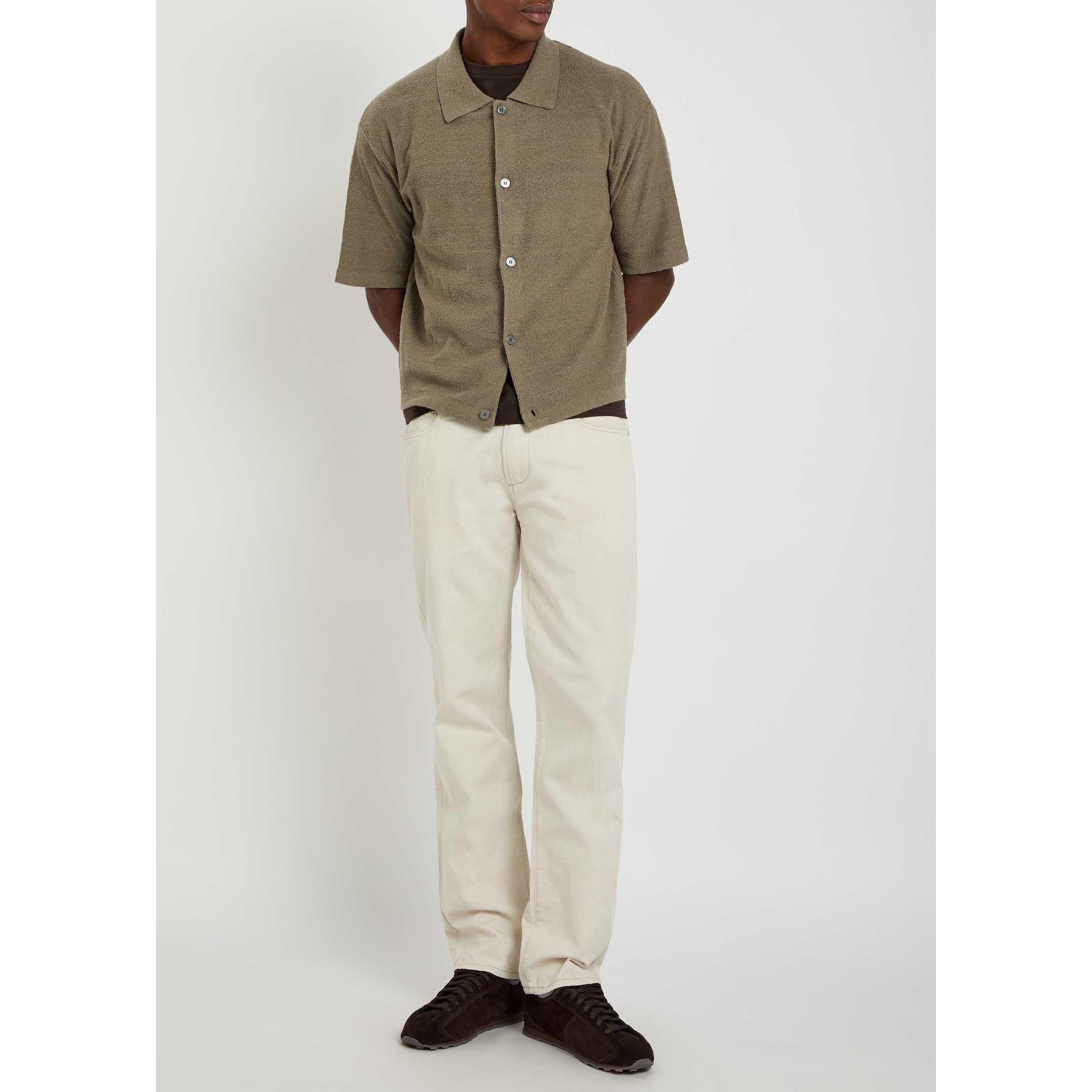 KHAKI - Frame - FRAME SILK CARDIGAN SHIRT SS - 5