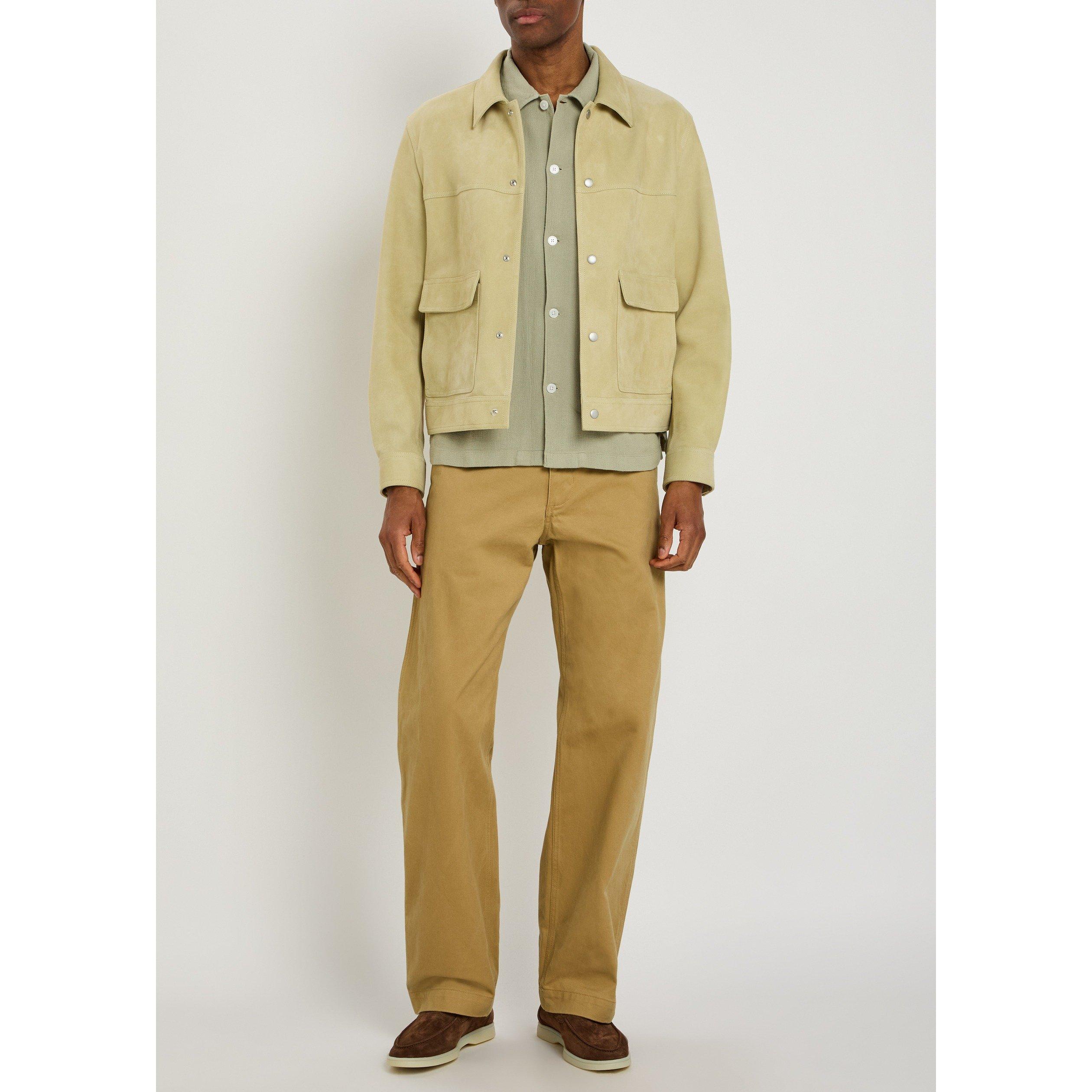 GREEN - Frame - Men's Open Weave Cotton Short-Sleeve Shirt - 5