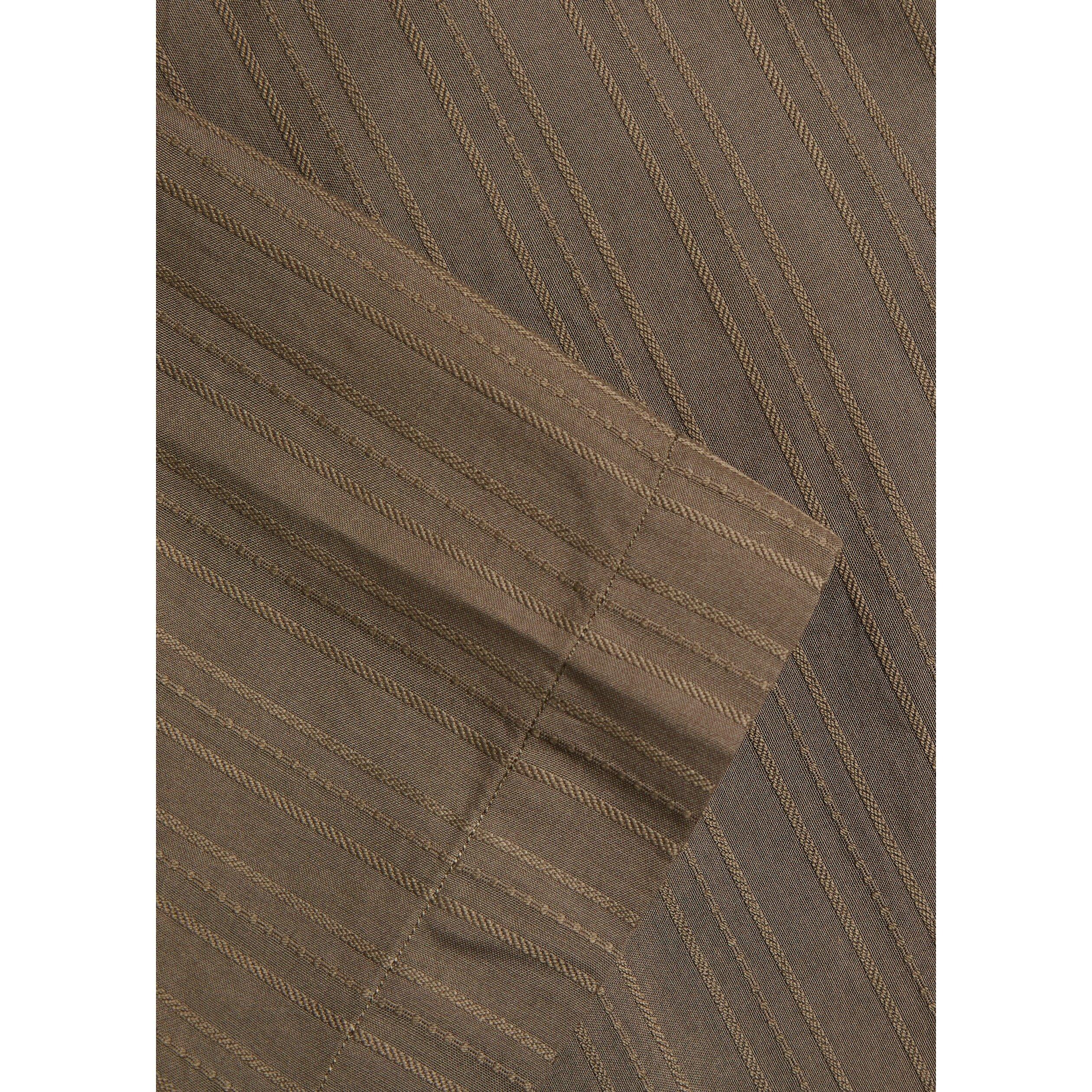 BROWN - Sunspel - Men's Striped Cotton Camp Collar Short-Sleeve Shirt - 4