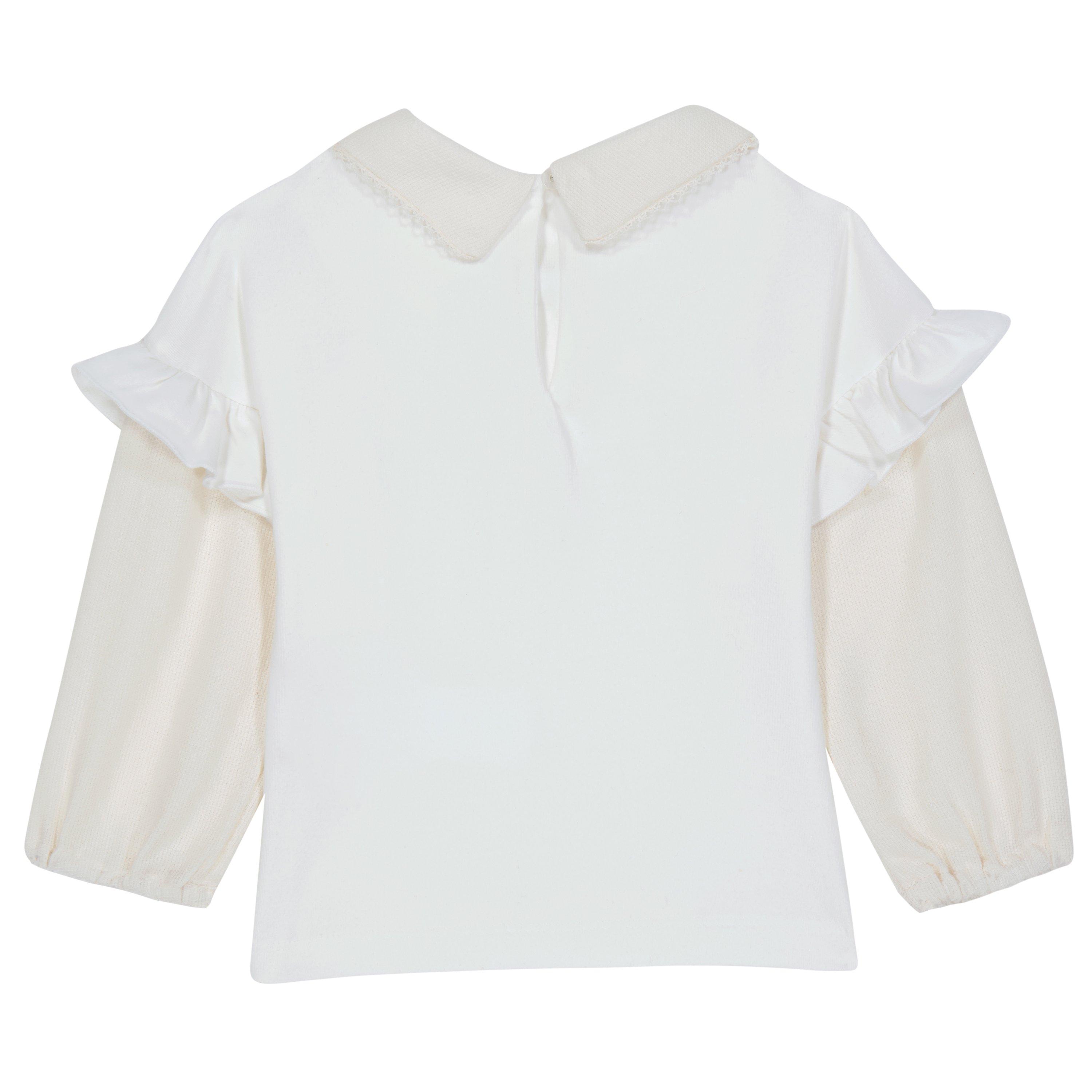 Off White 870 - LAPIN HOUSE - Kids' Ruffle Long-Sleeve Blouse - 2