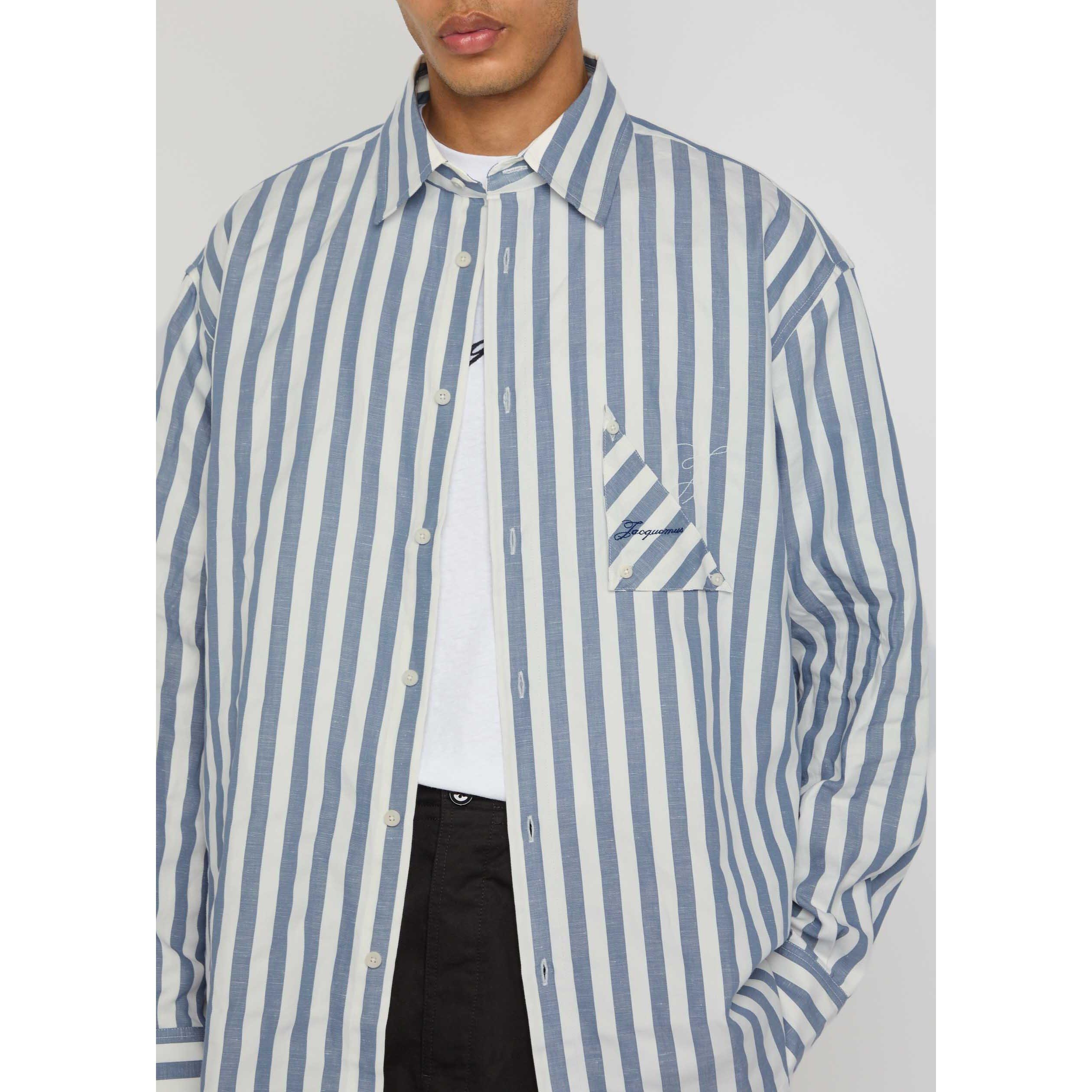 WHITE AND BLUE - Jacquemus - JAC THE SAILBOAT SHIRT - 4