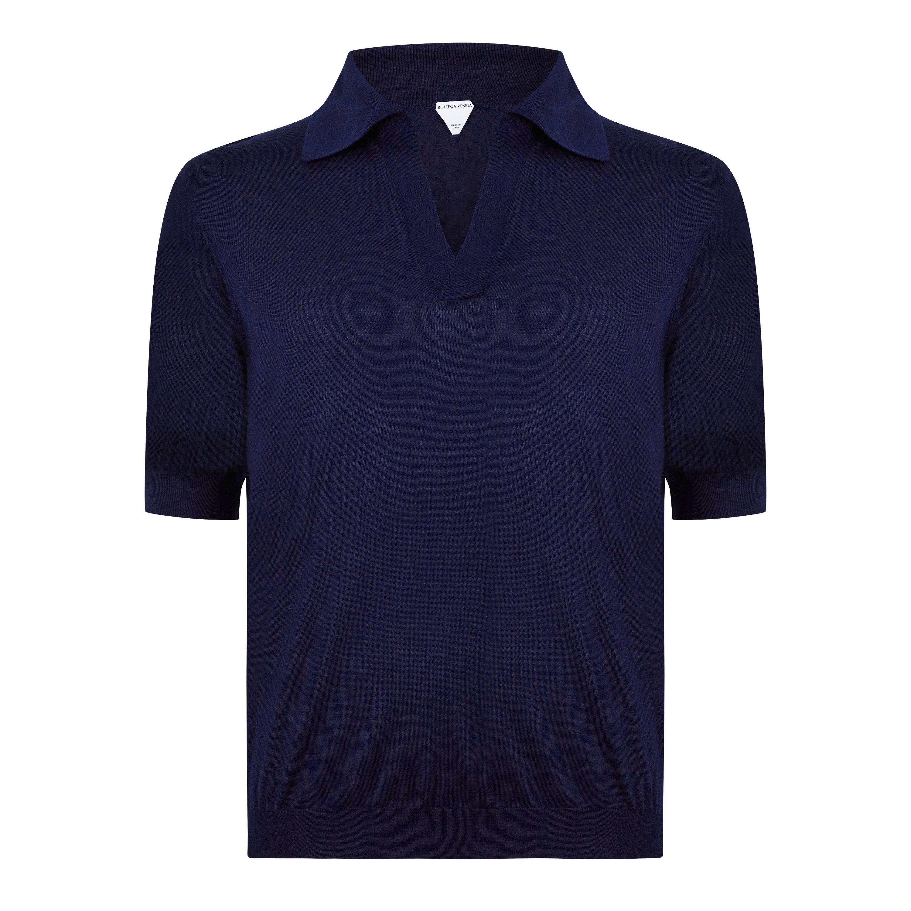 Navy - Bottega Veneta - Light Fine Cashmere Polo - 1