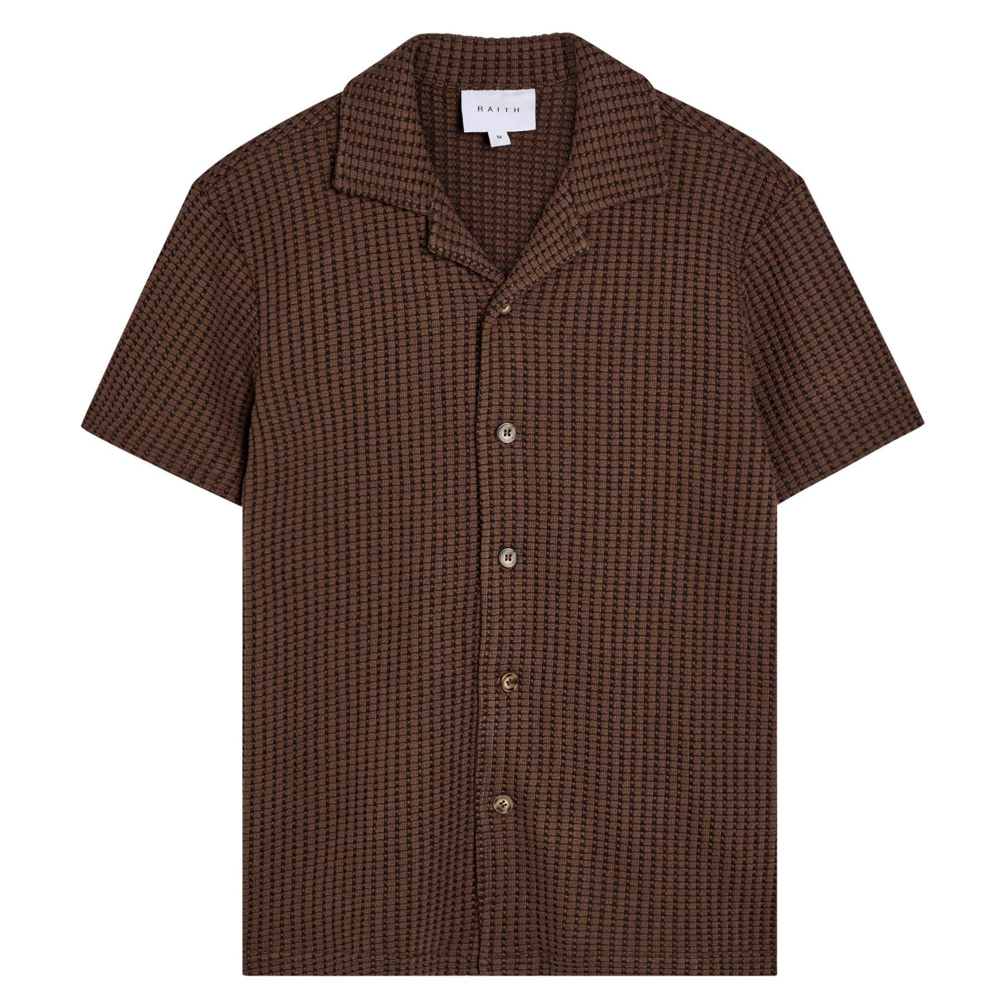 BROWN - Raith - RAITH MARCOS WAFFLE SHIRT
