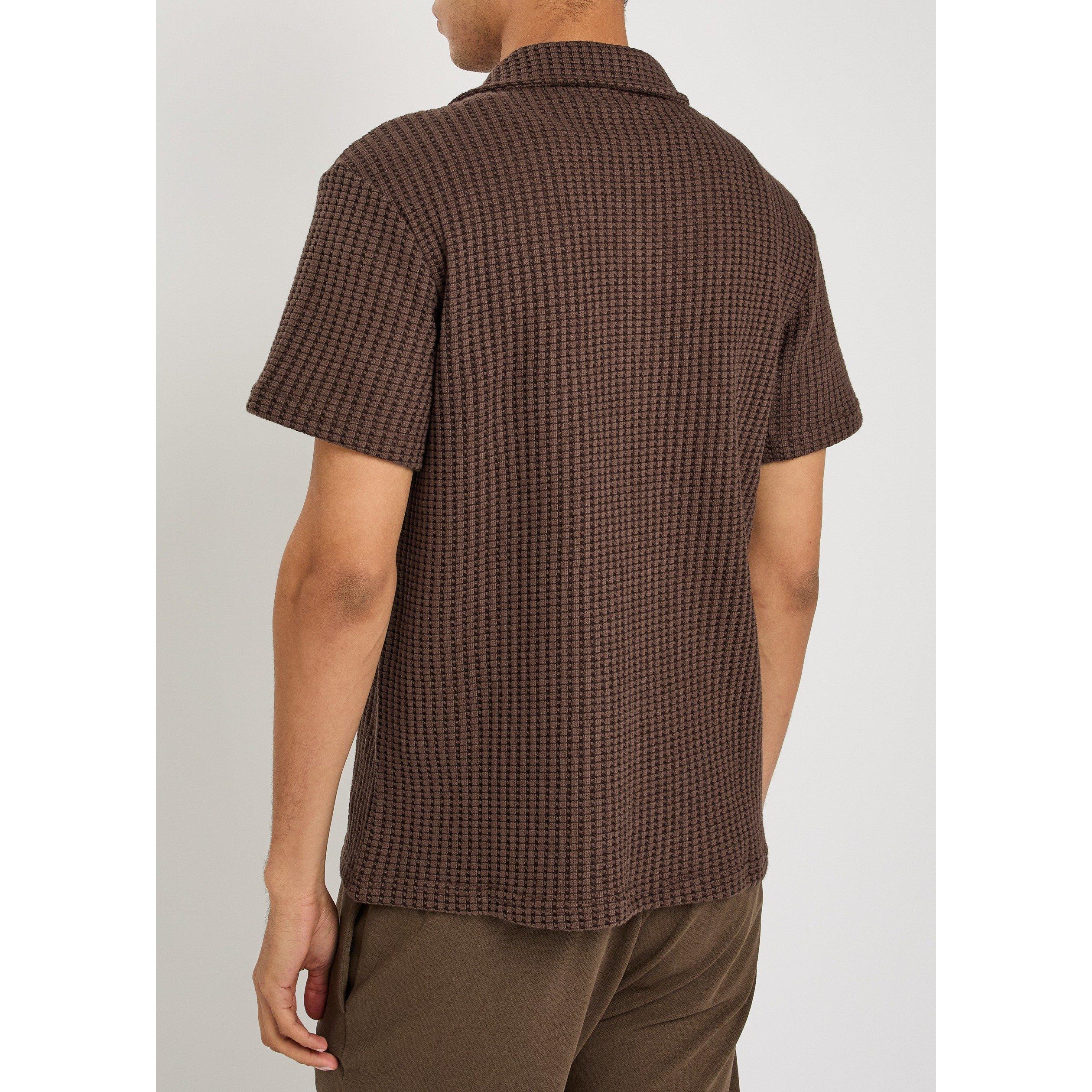 BROWN - Raith - RAITH MARCOS WAFFLE SHIRT SS - 3