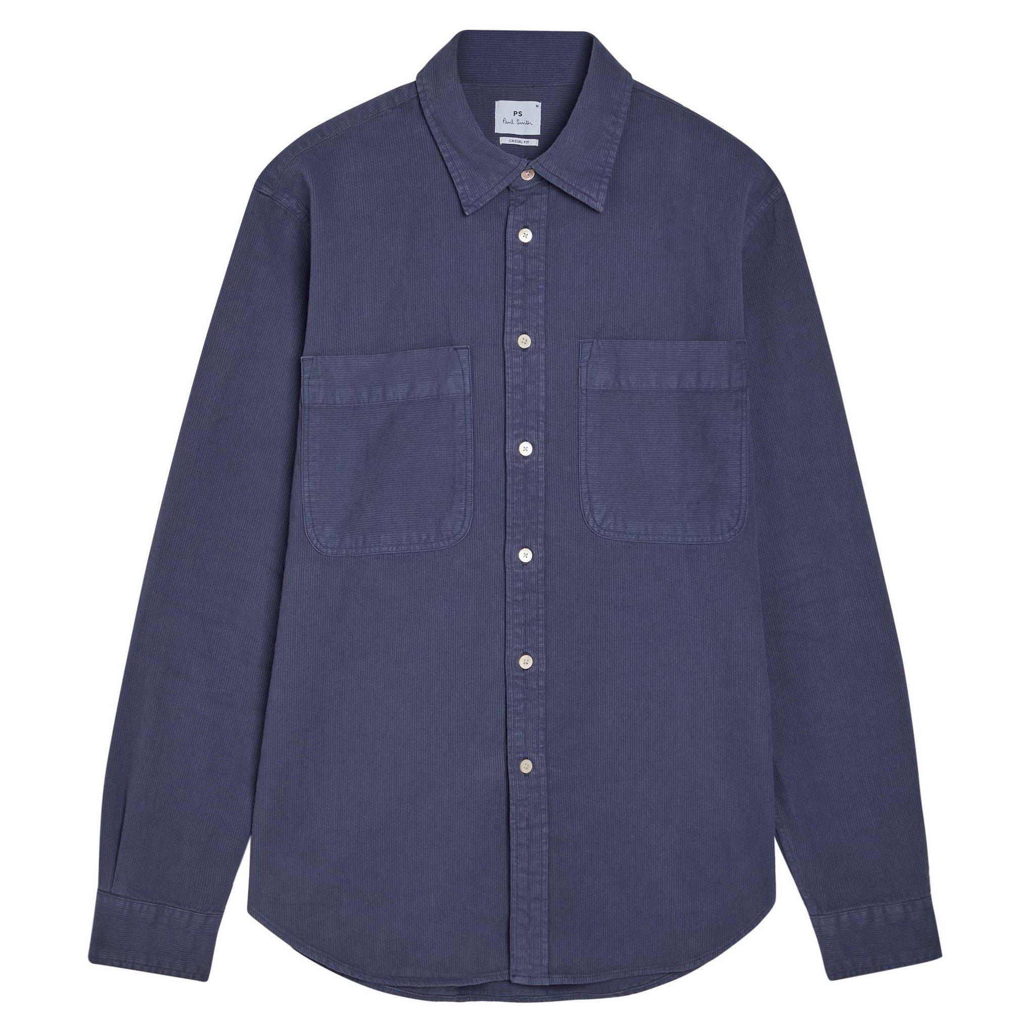 BLUE - PS Paul Smith - PS MENS TWIN POCKET SHIRT BLUE