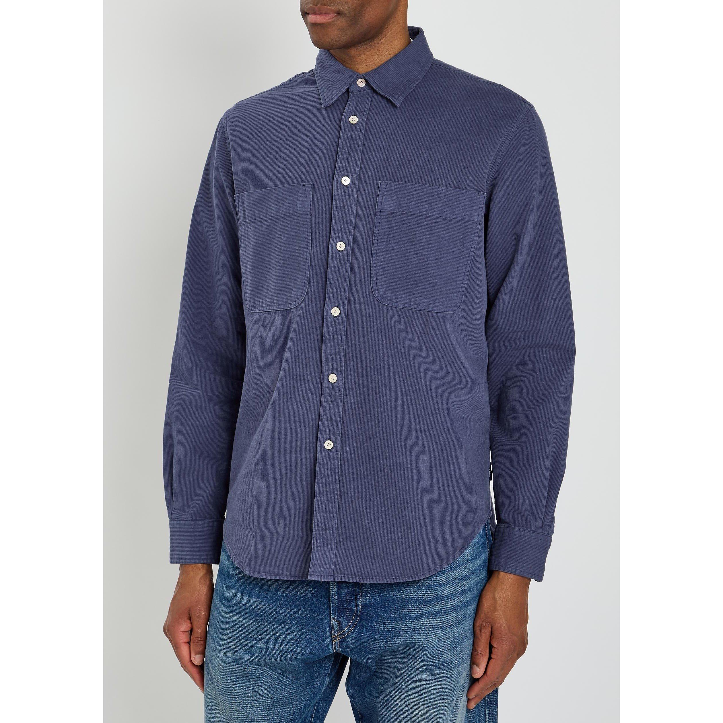 BLUE - PS Paul Smith - PS MENS TWIN POCKET SHIRT BLUE - 2