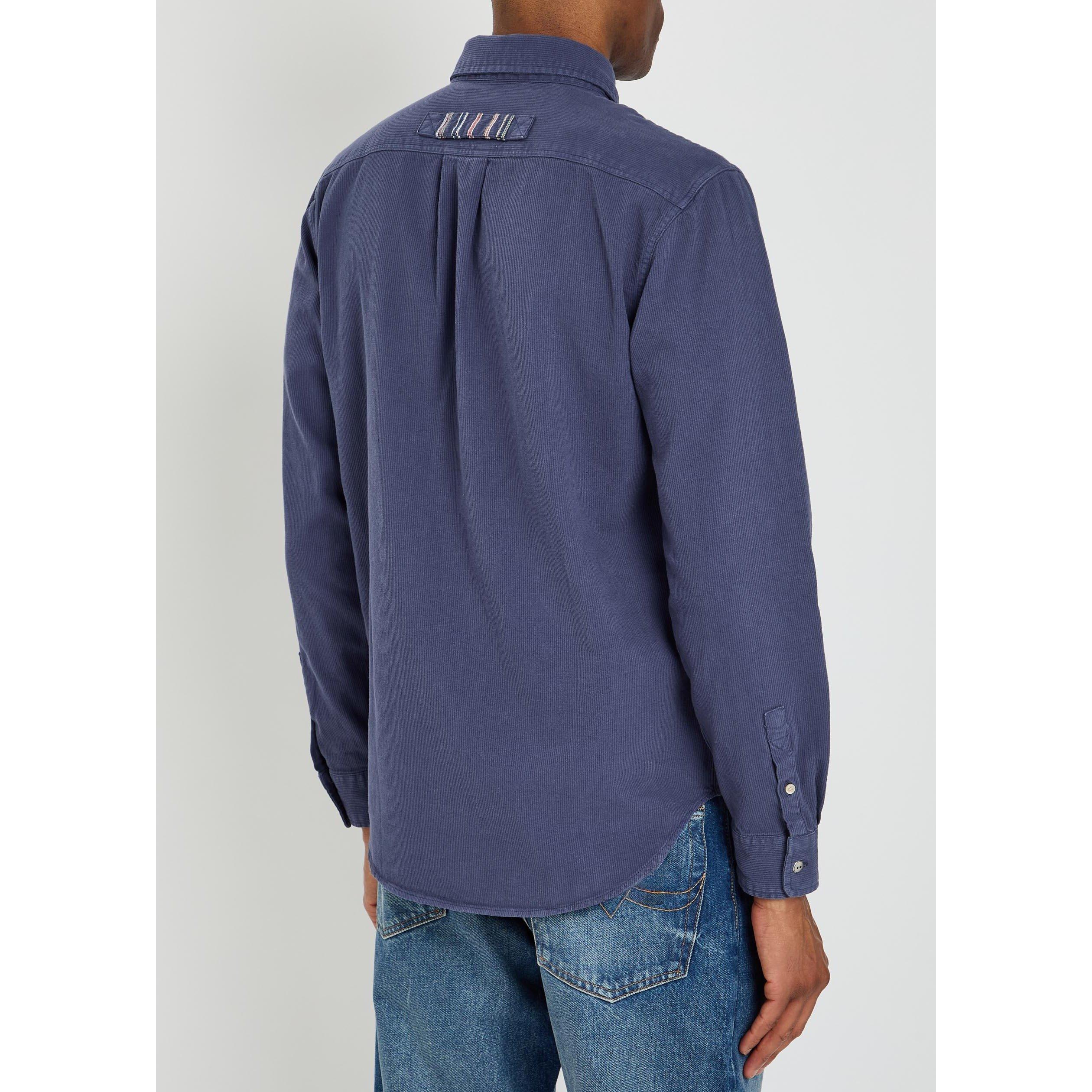 BLUE - PS Paul Smith - PS MENS TWIN POCKET SHIRT BLUE - 3