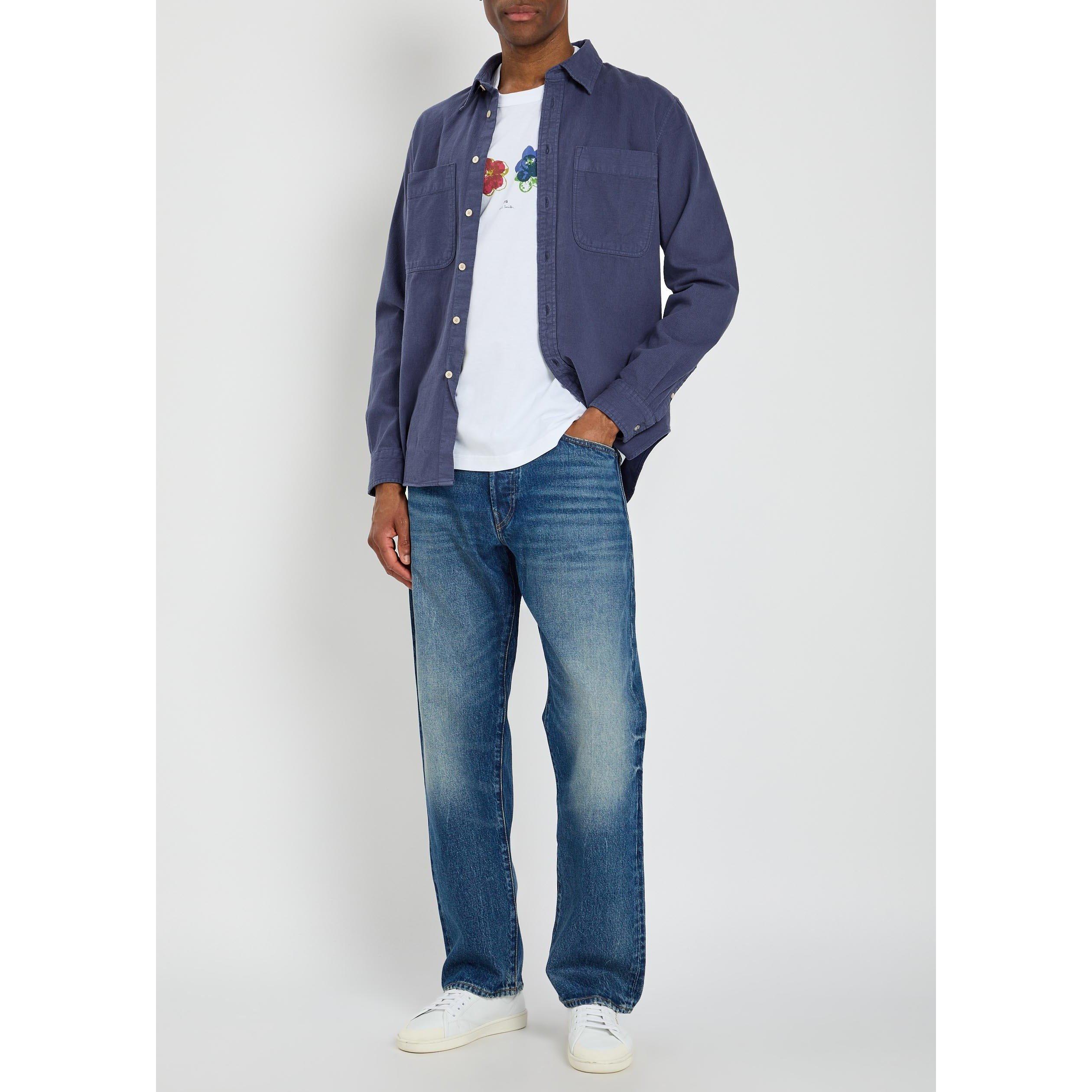 BLUE - PS Paul Smith - PS MENS TWIN POCKET SHIRT BLUE - 5