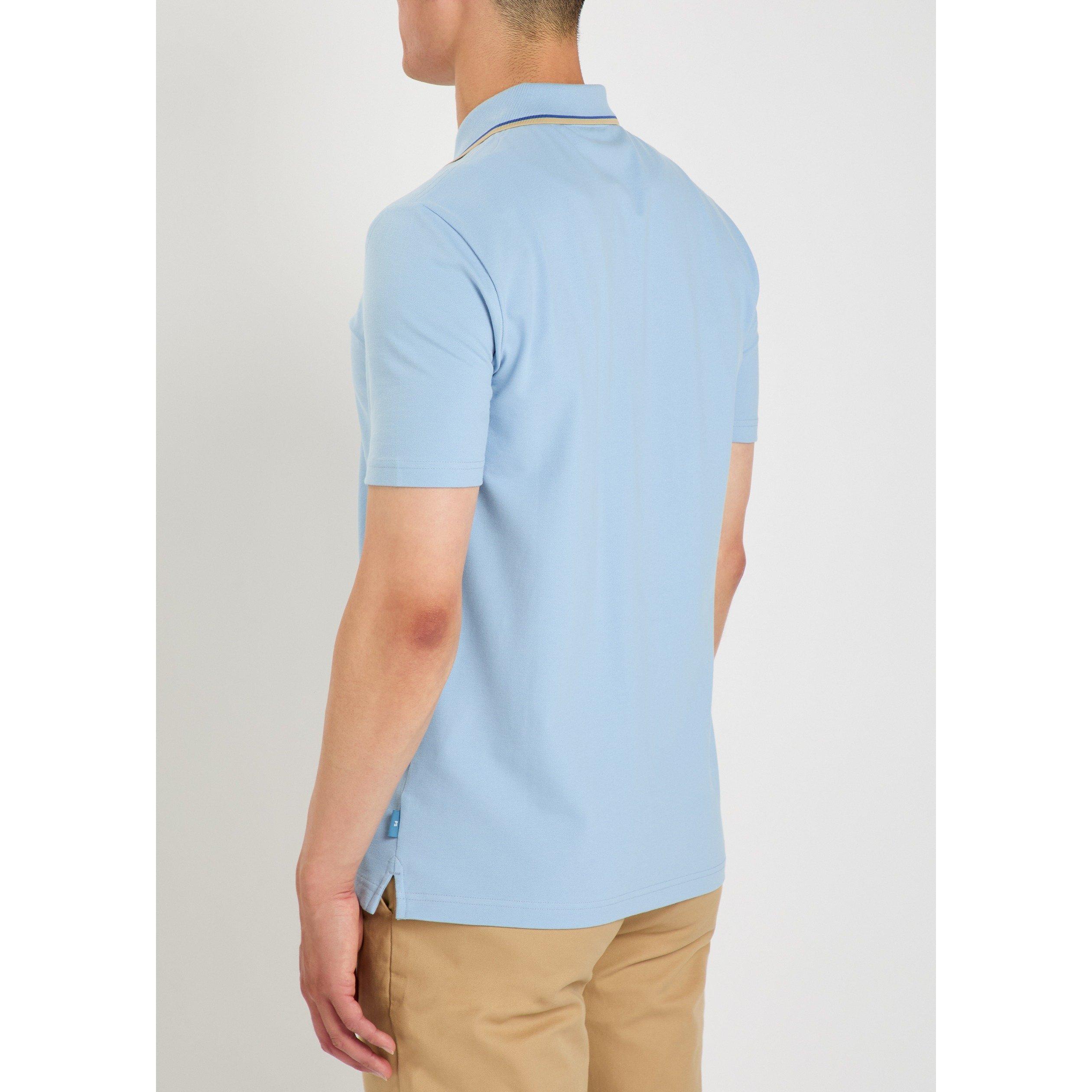 BLUE - PS Paul Smith - Men's Short-Sleeve Knit Slim-Fit Shirt - 3