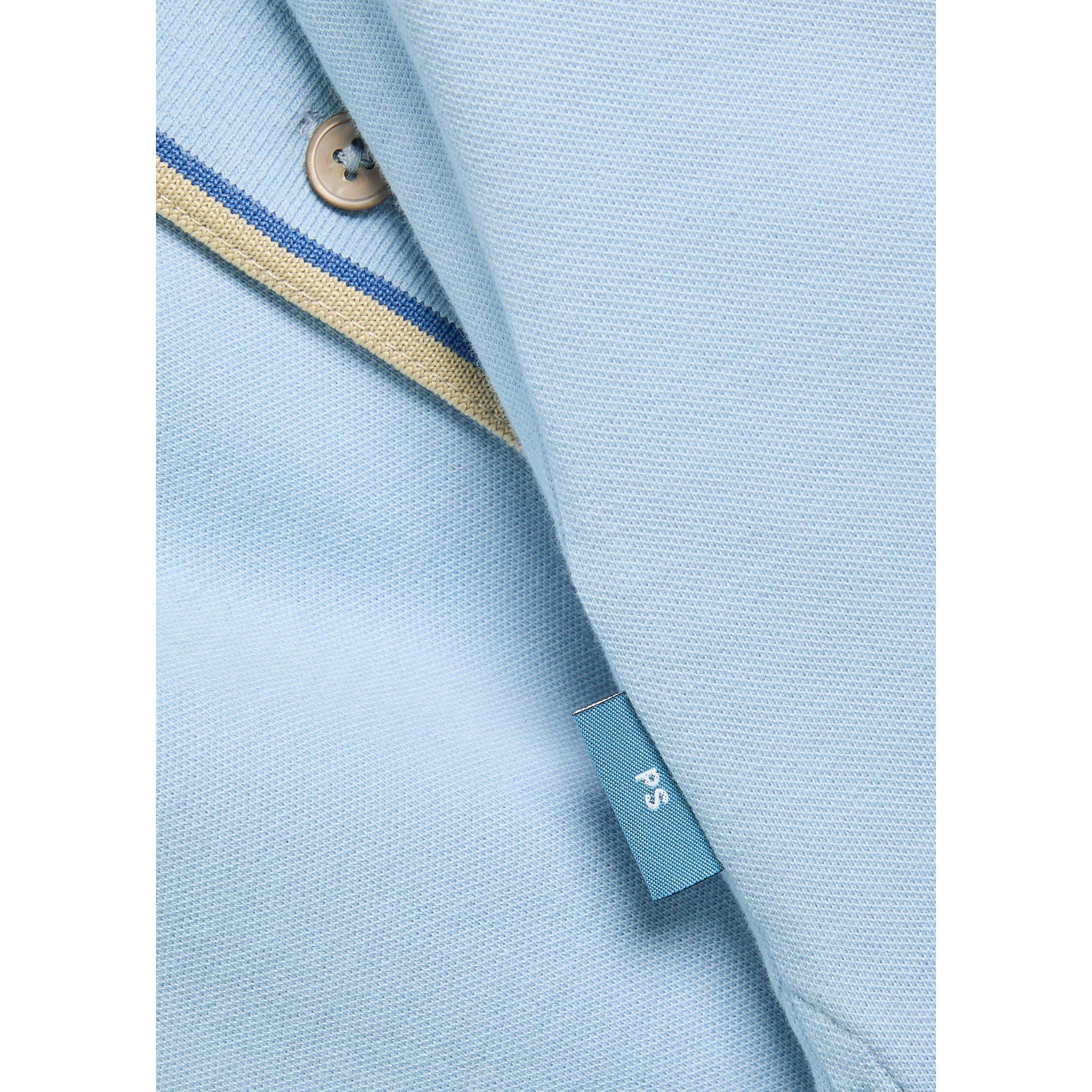 BLUE - PS Paul Smith - Men's Short-Sleeve Knit Slim-Fit Shirt - 4