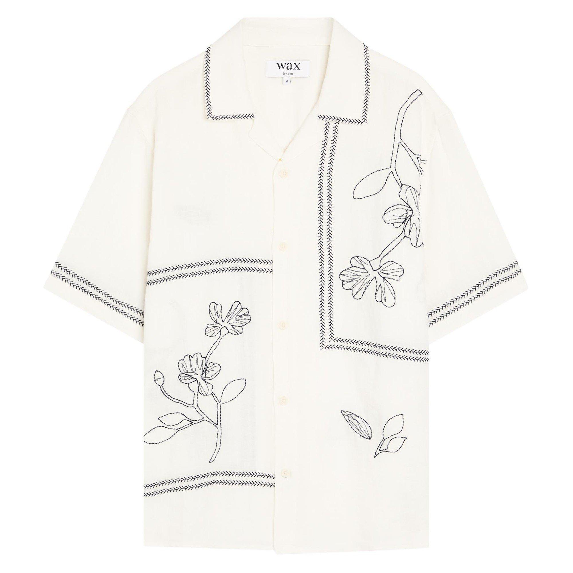 WHITE AND OTHER - Wax London - WAX FLORAL DIDCOT SHRT SS