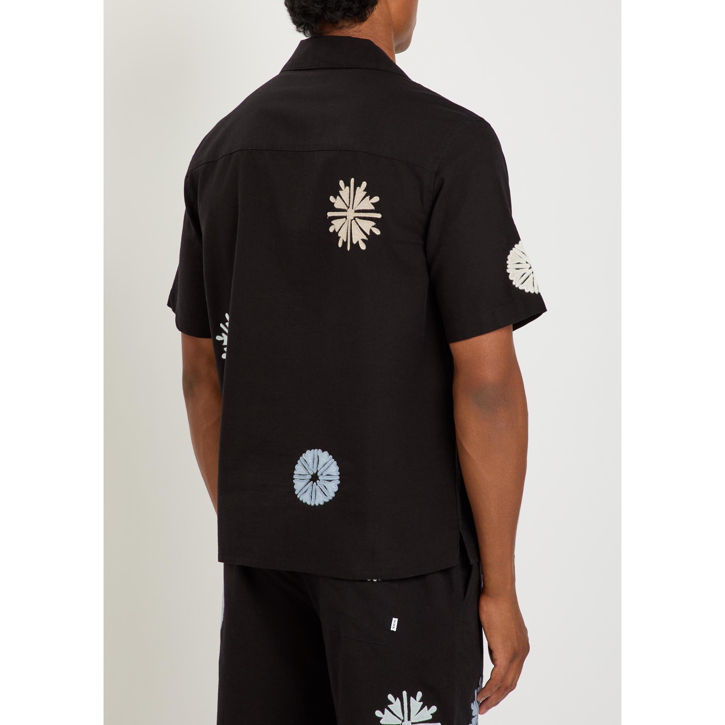 BLACK AND OTHER - Wax London - Men's Didcot Cotton Short-Sleeve Bowling Shirt - 3