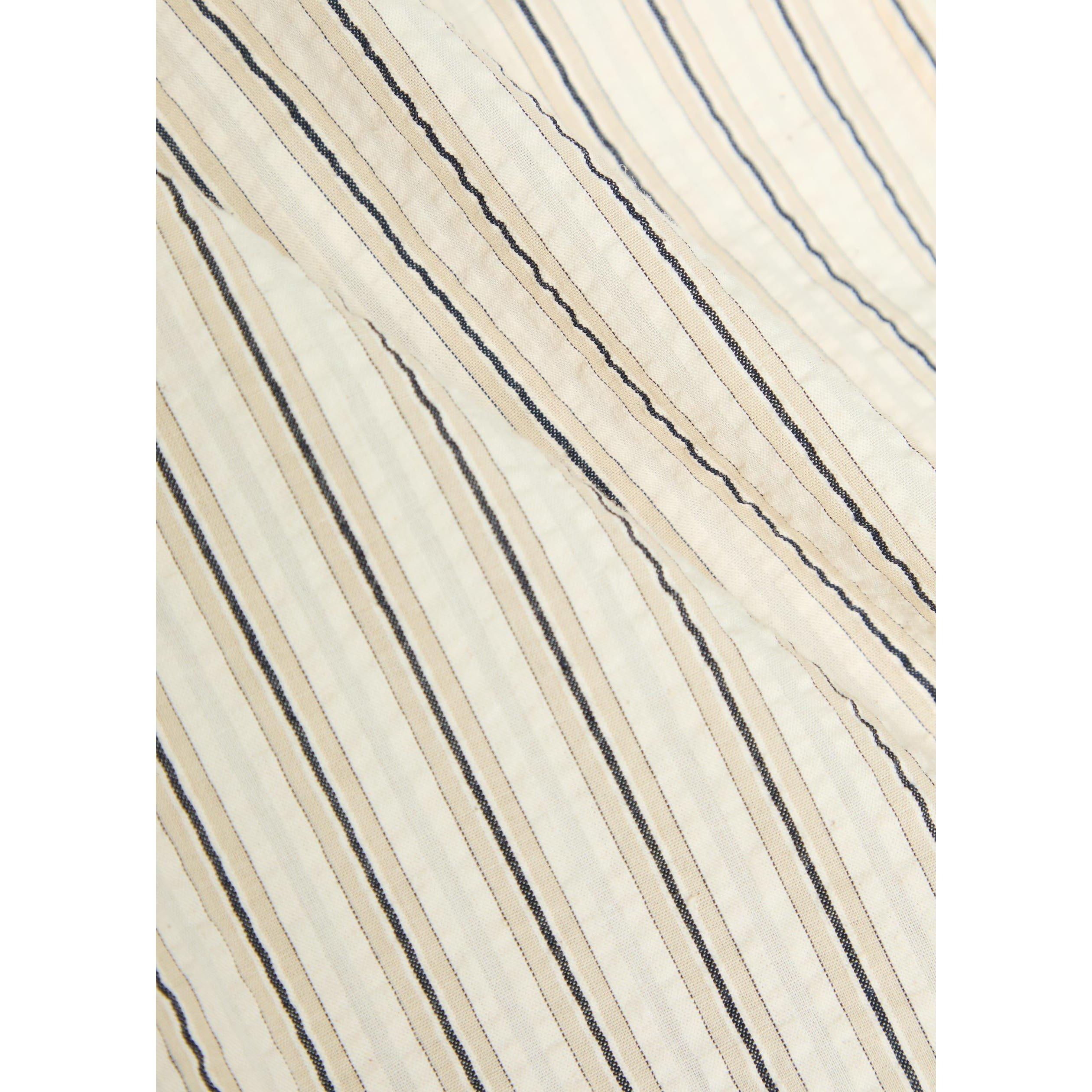 BEIGE AND OTHER - Wax London - Men's Sears Striped Zip-Through Short-Sleeve Shirt - 4