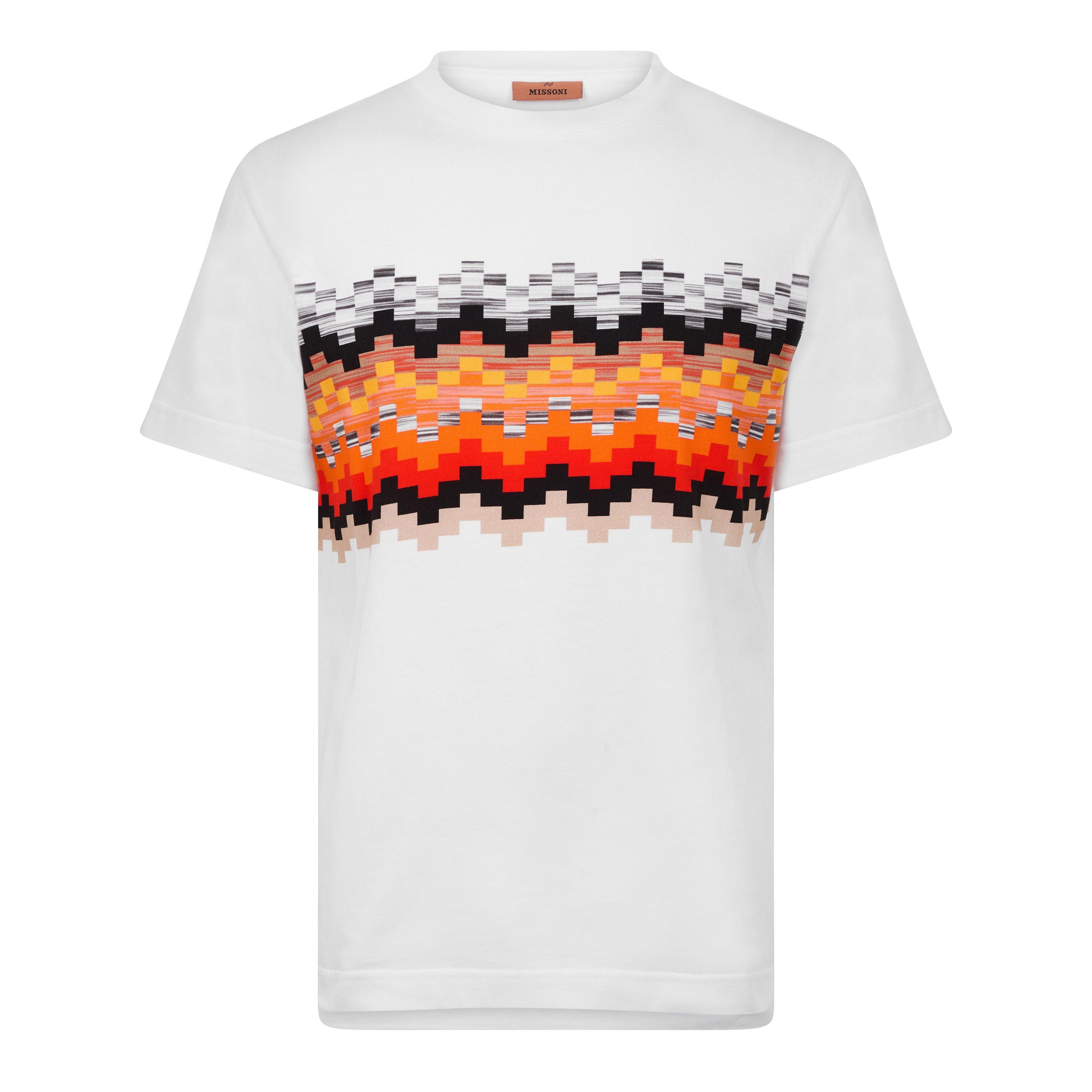 WHT ORG RED - Missoni - Pixel Zag Tee - 7