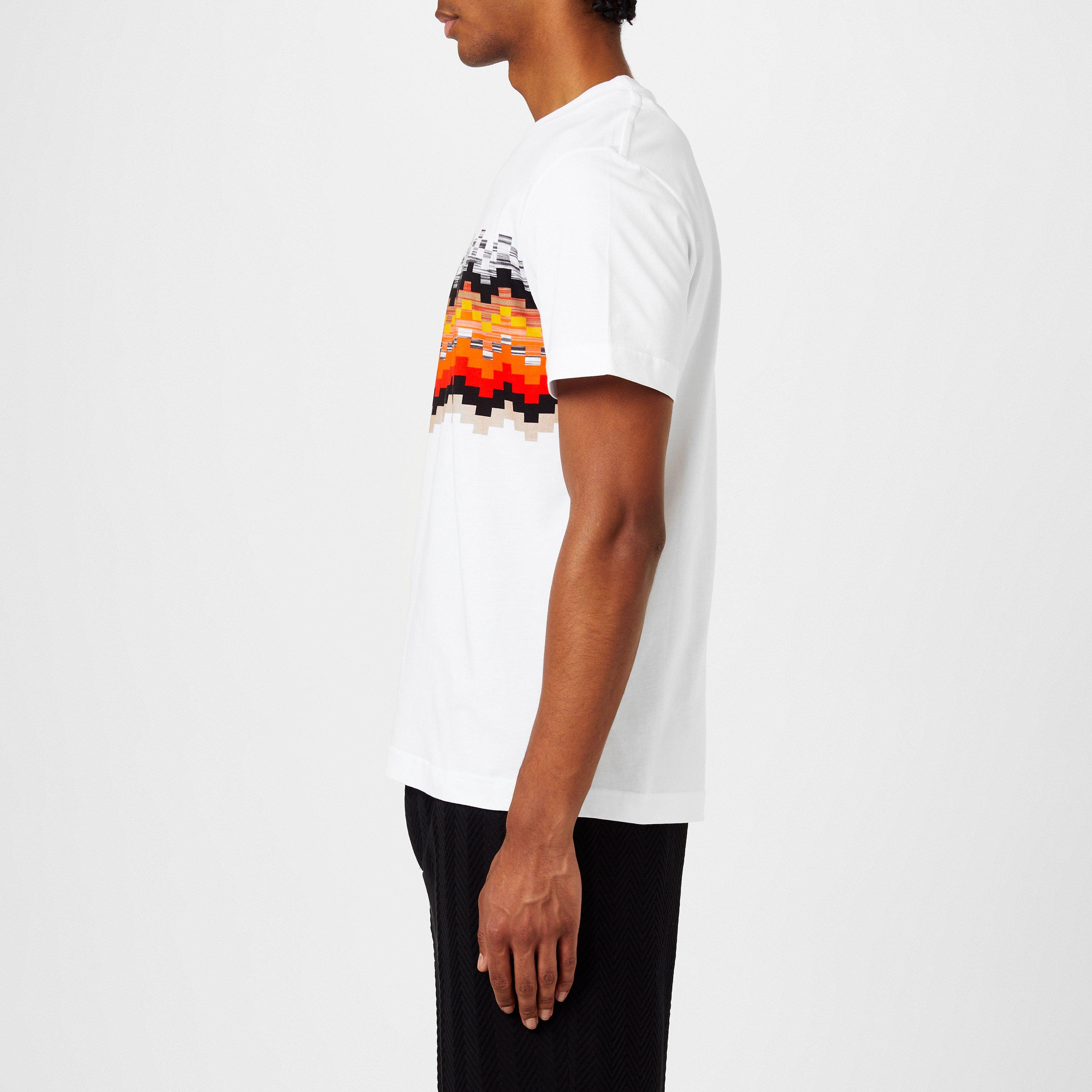 WHT ORG RED - Missoni - Pixel Zag Tee - 6