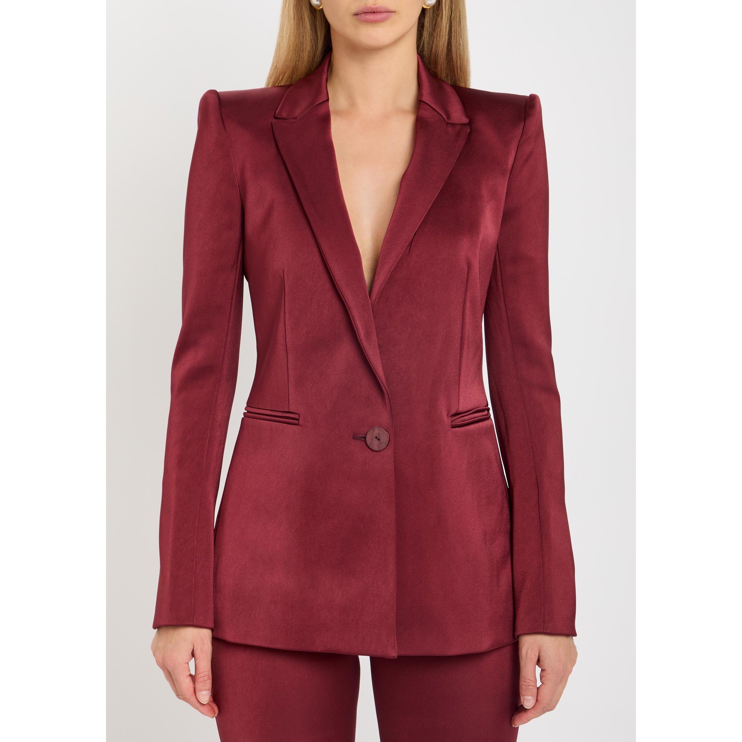 DARK RED - Galvan - BLZ SCULPTED BLAZER - 2