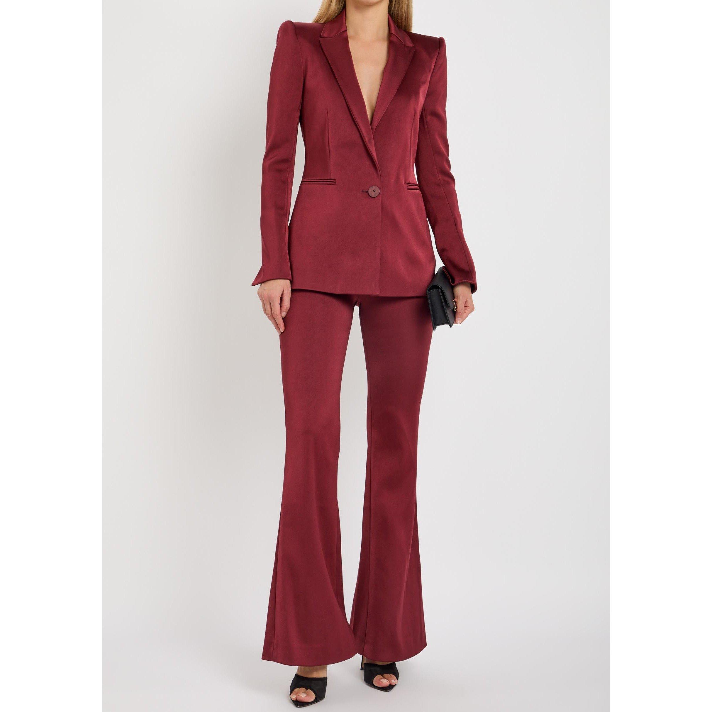 DARK RED - Galvan - BLZ SCULPTED BLAZER - 5