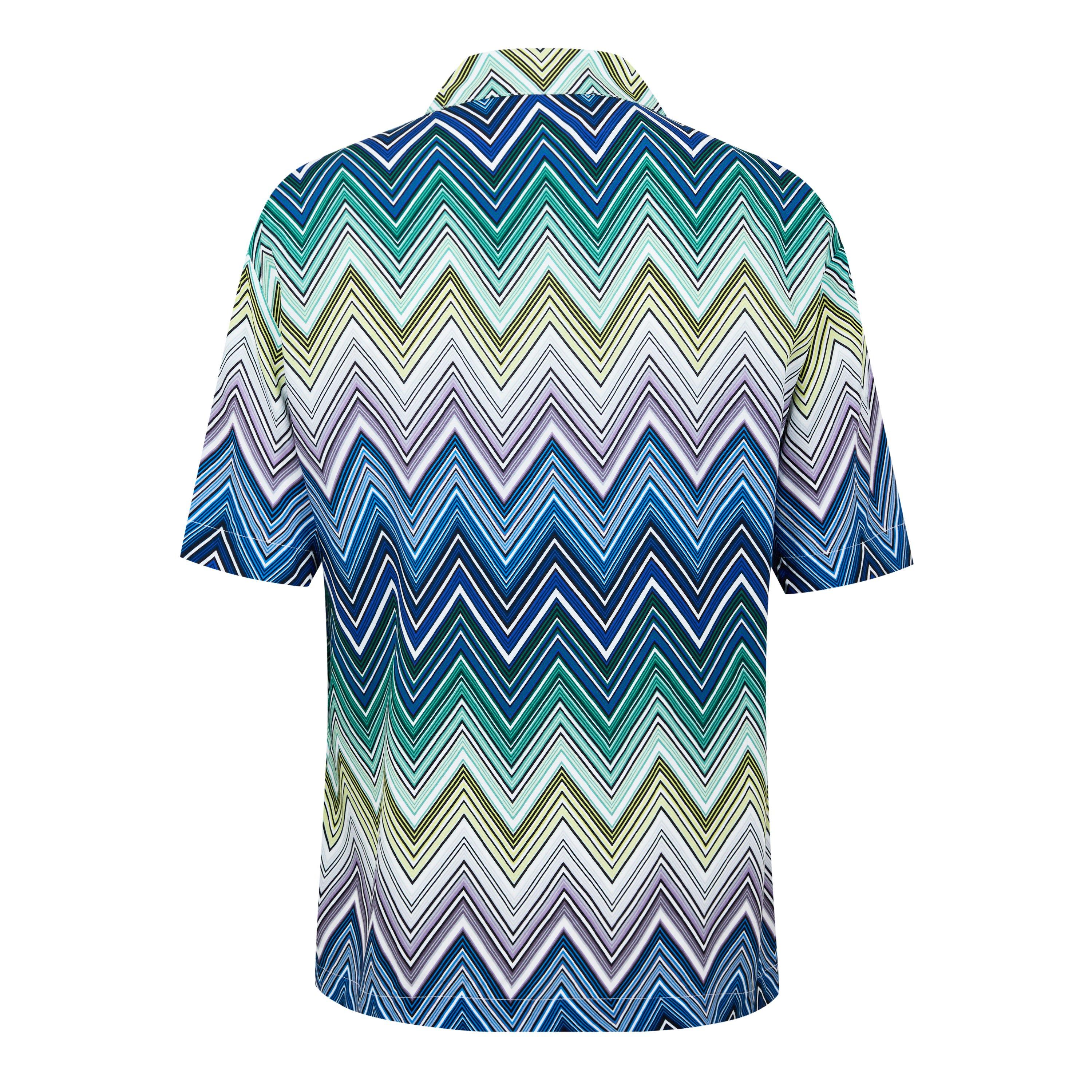 BLU LIM WHT - Missoni - Zigzag Short-Sleeved Shirt - 2