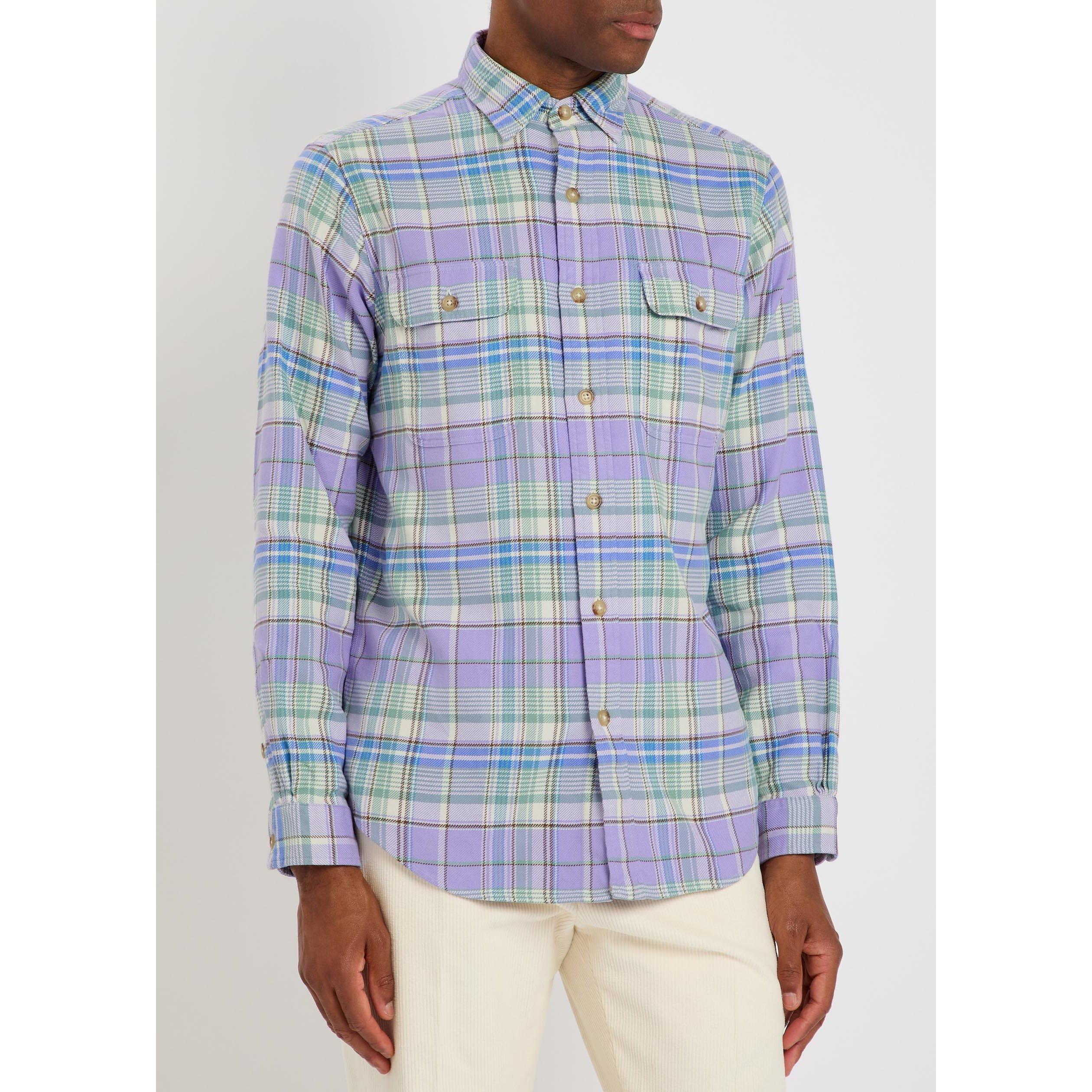 GREEN AND OTHER - Polo Ralph Lauren - Men's Check Cotton Long-Sleeve Shirt - 2