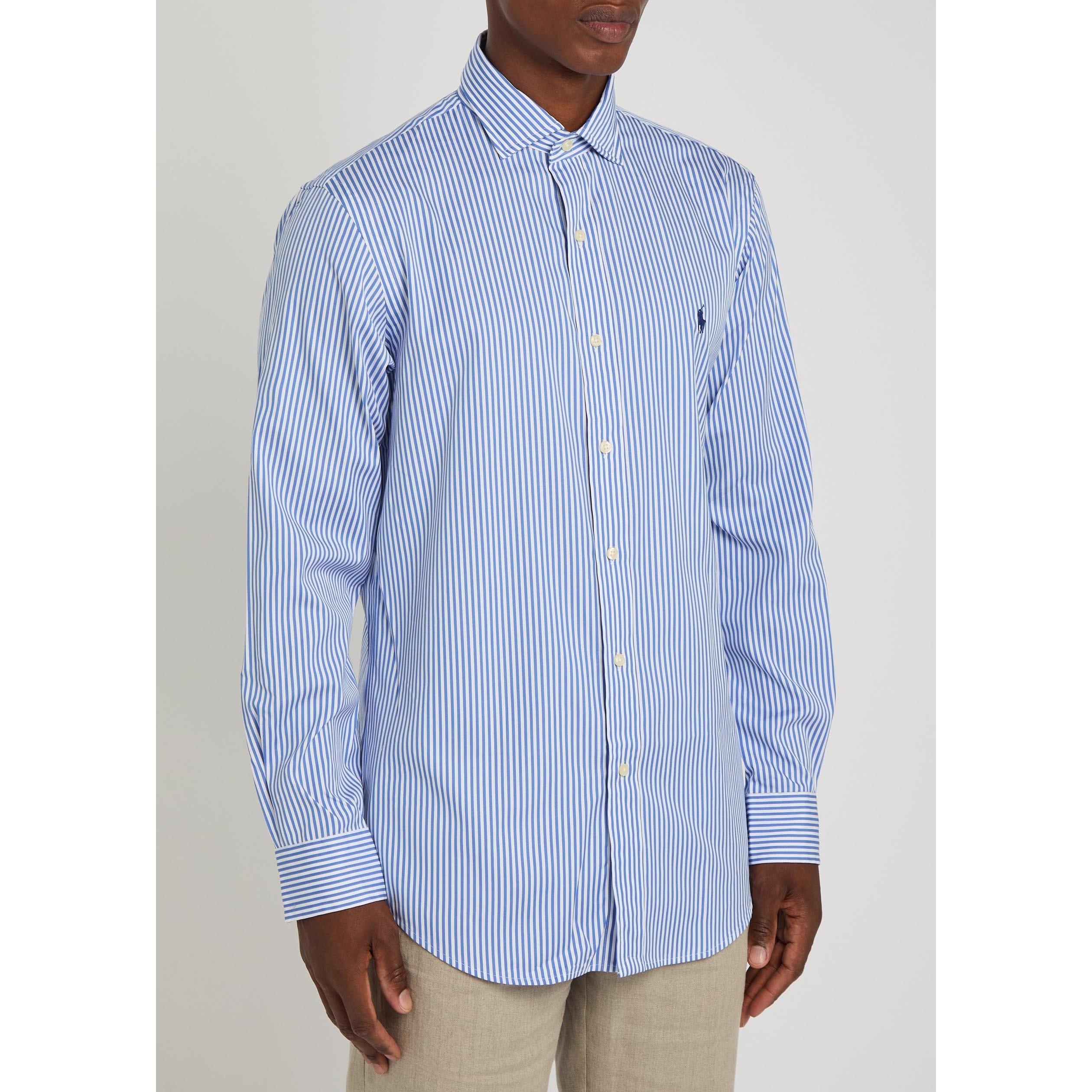 BLUE AND OTHER - Polo Ralph Lauren - Men's Striped Cotton Long-Sleeve Shirt - 2